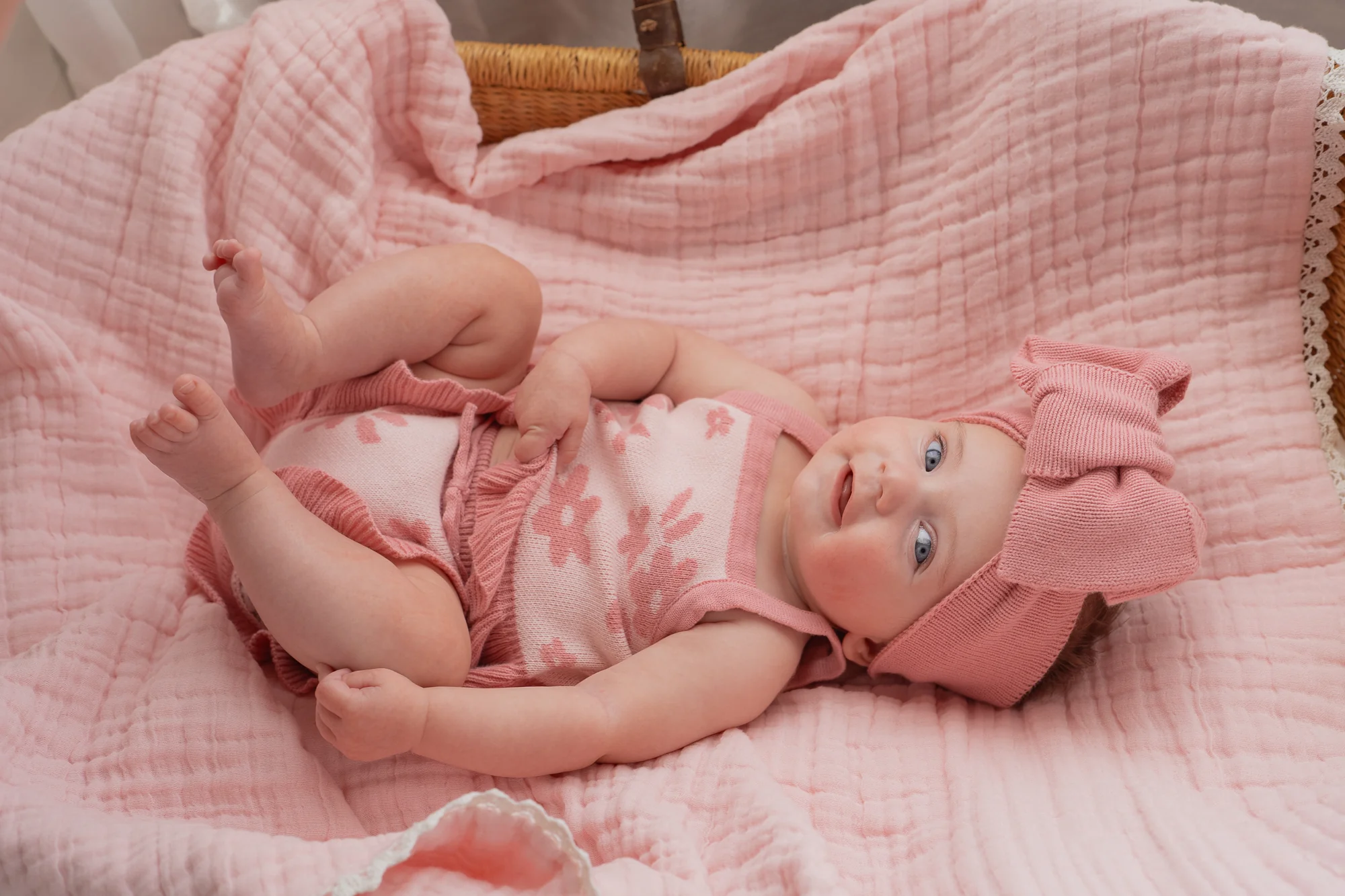 Knit Summer Set | Daisy Floral Strawberry - Image 9