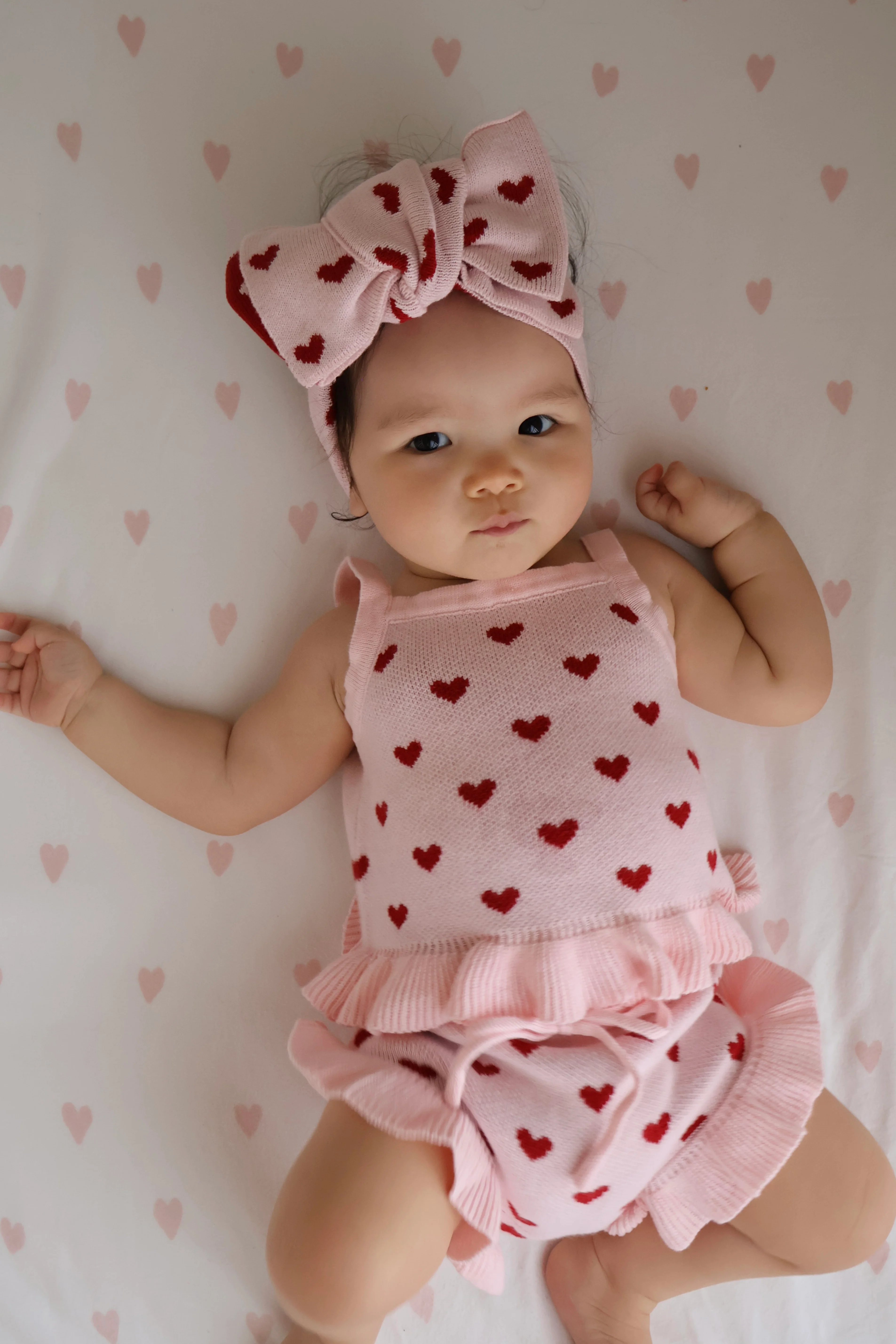 Knit Summer Set | Red Hearts - Image 5