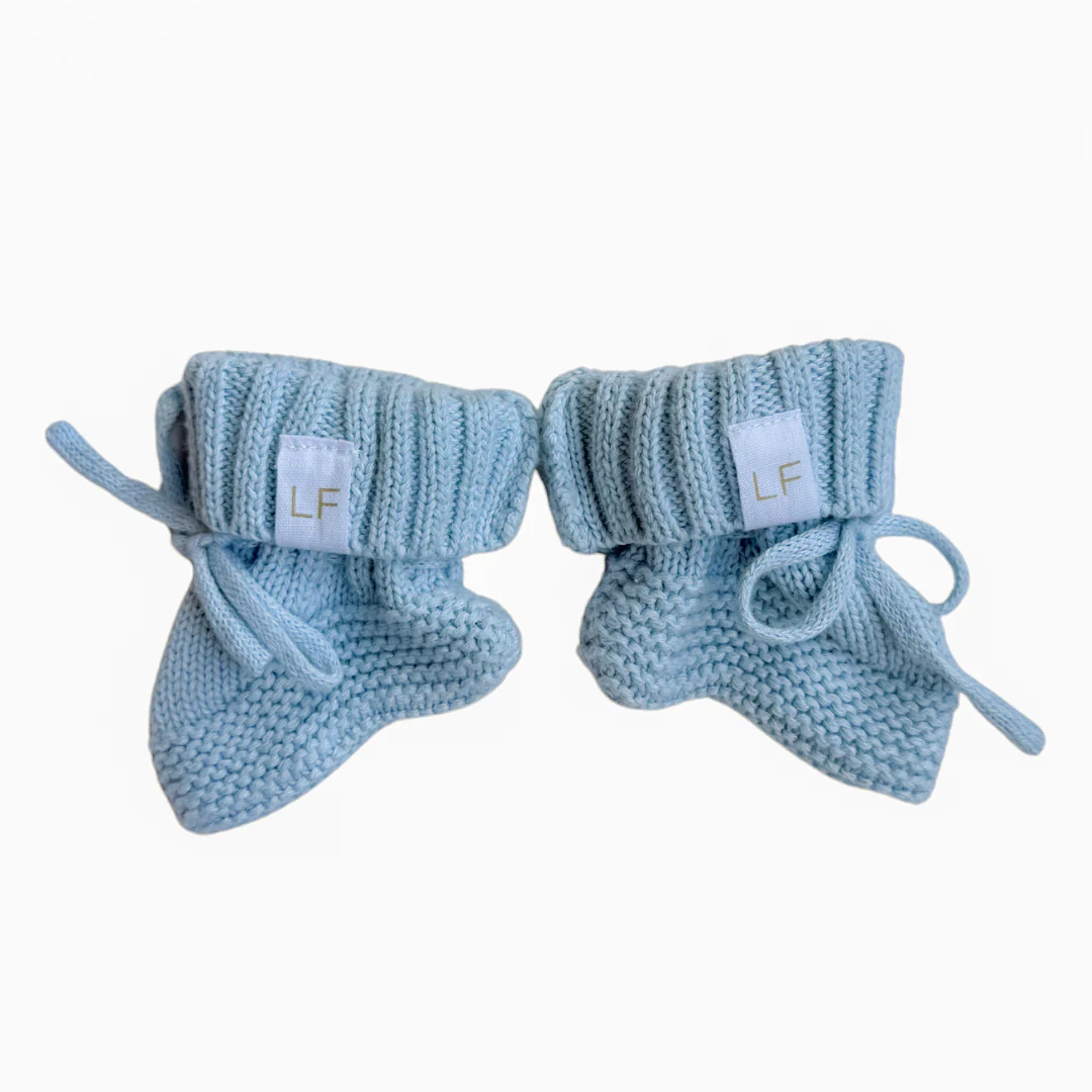 Knitted Booties | Sky Blue - Image 3