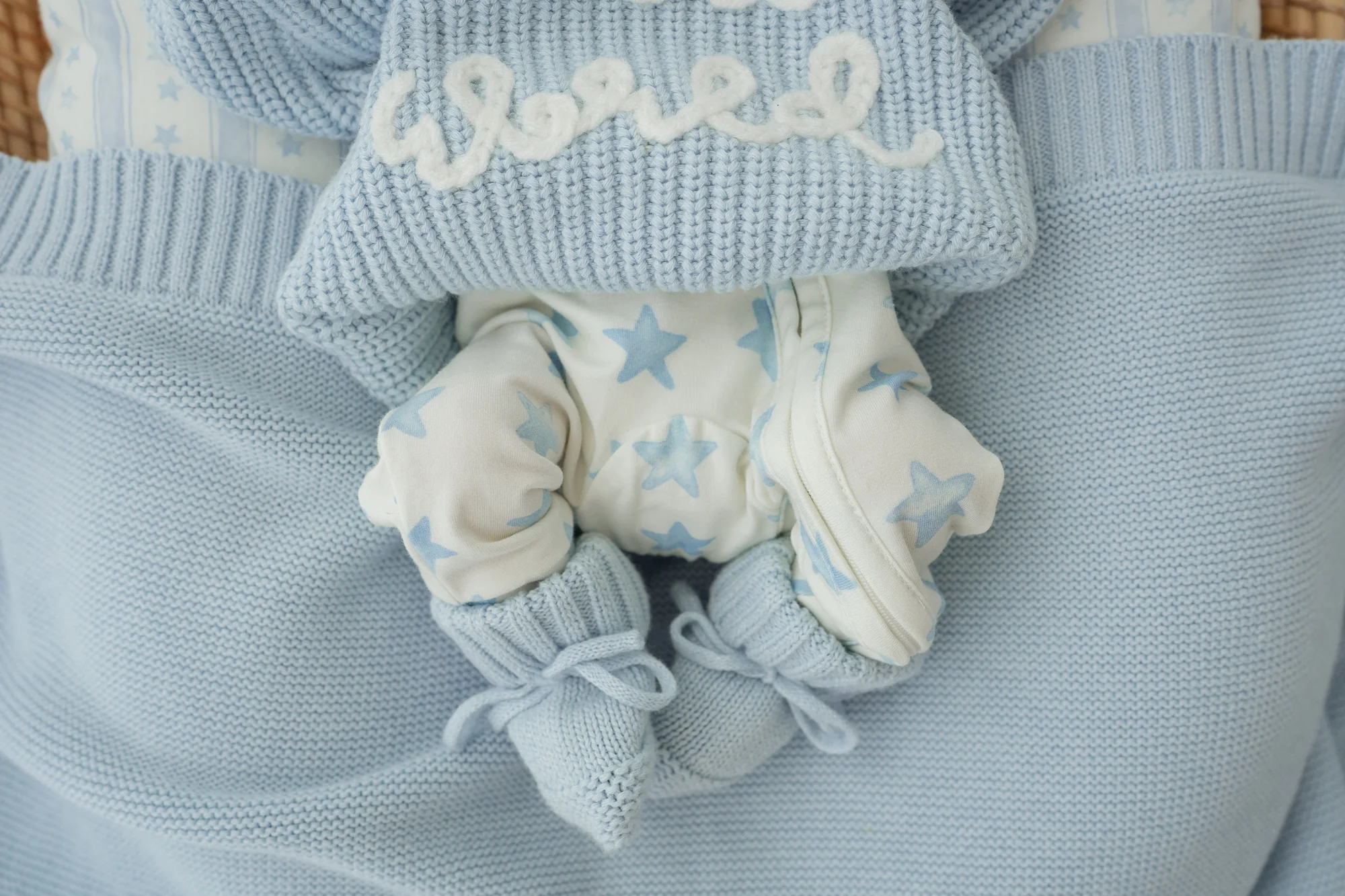 Knitted Booties | Sky Blue - Image 4
