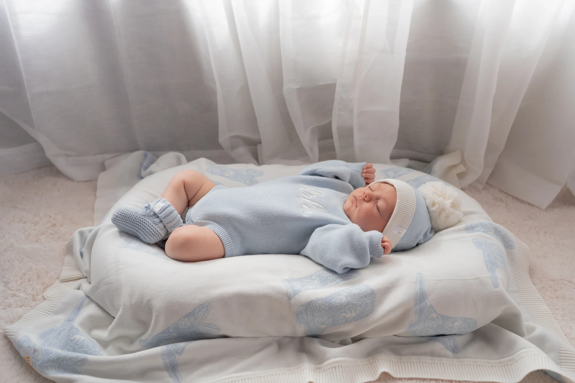 Knitted Booties | Sky Blue - Image 6