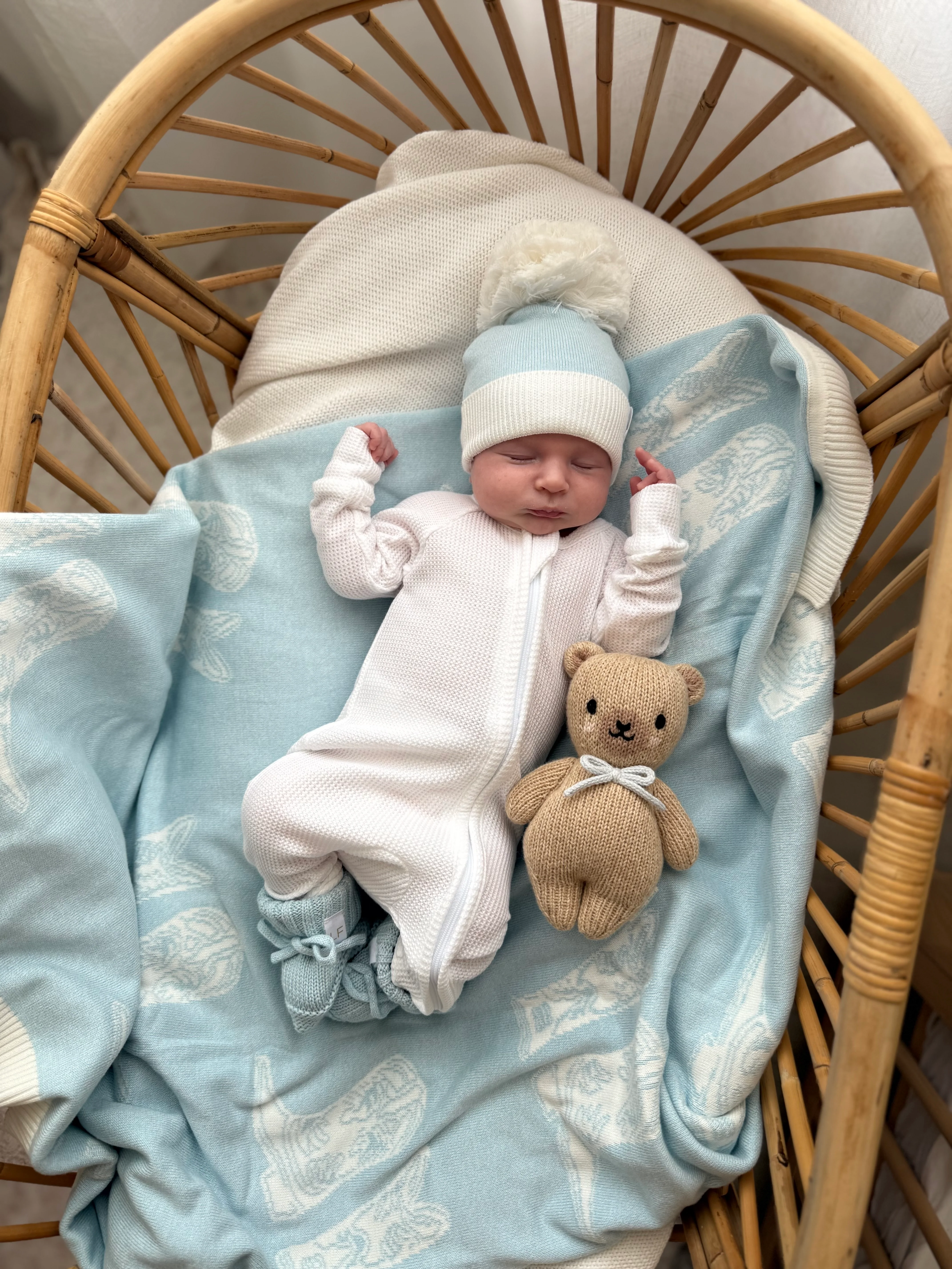 Knitted Booties | Sky Blue - Image 8