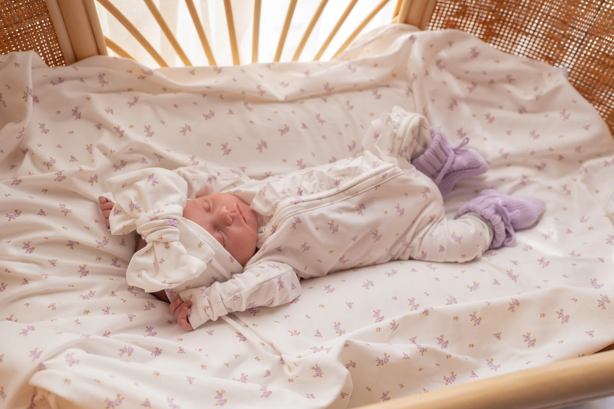 Knitted Booties | Pastel Lilac - Image 4