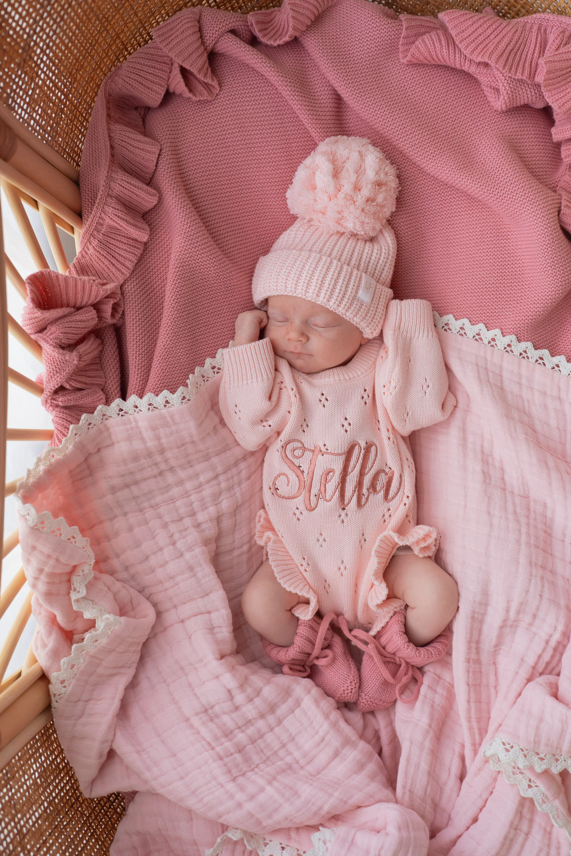 Knitted Booties | Strawberry - Image 5