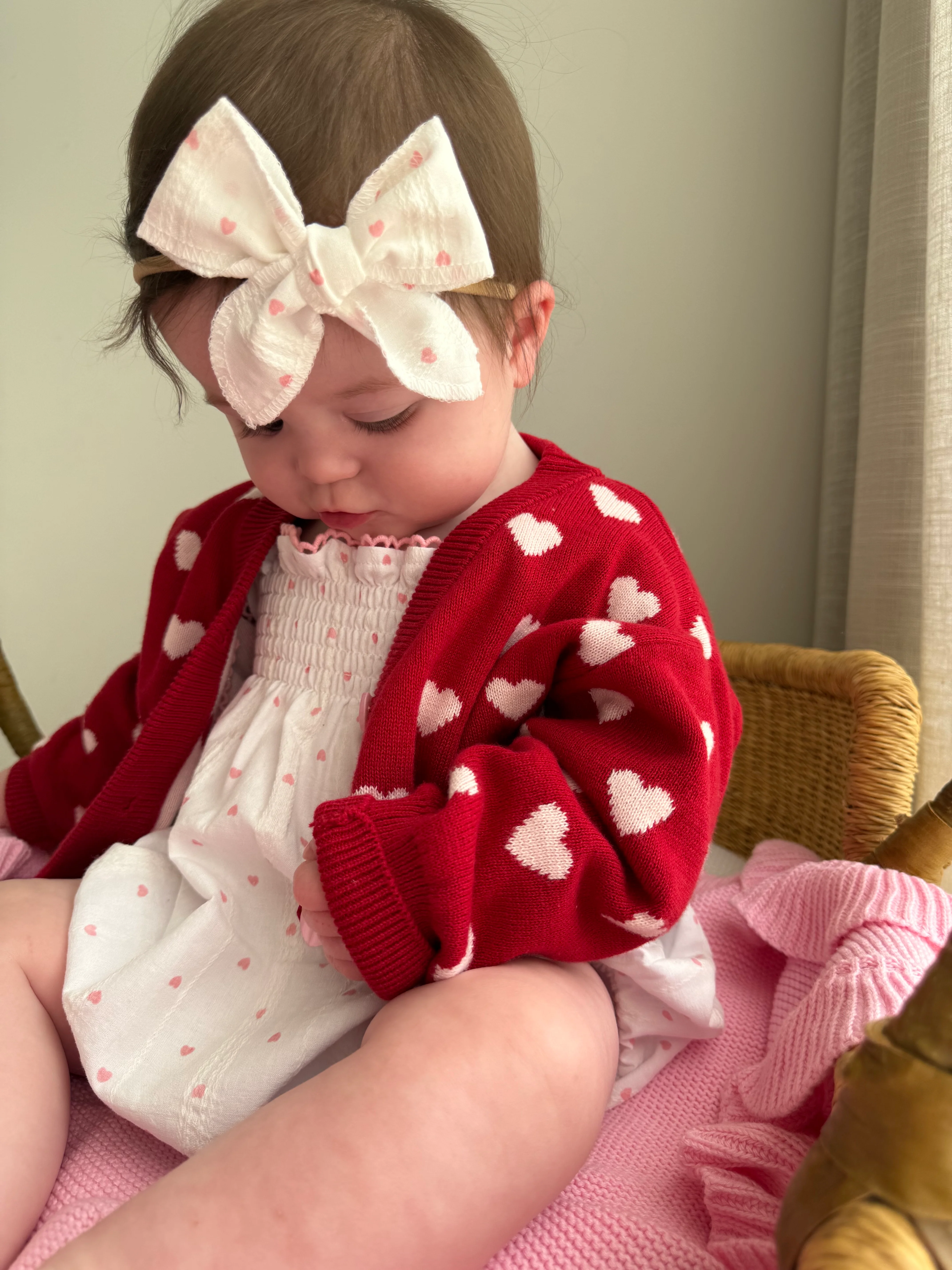 Knitted Cardigan | Red Hearts - Image 4