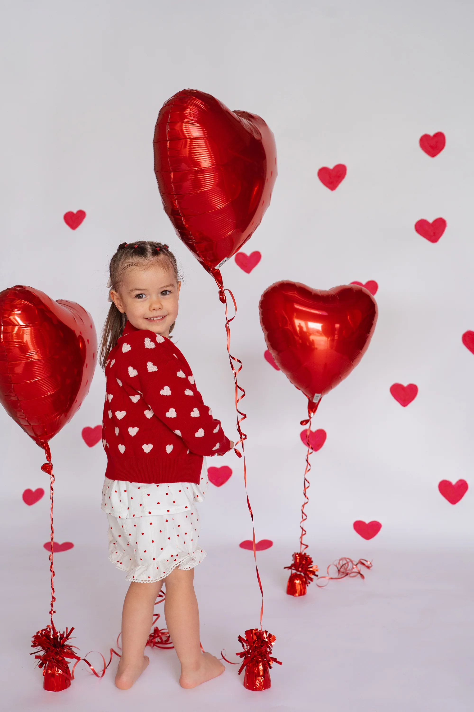 Knitted Cardigan | Red Hearts - Image 5