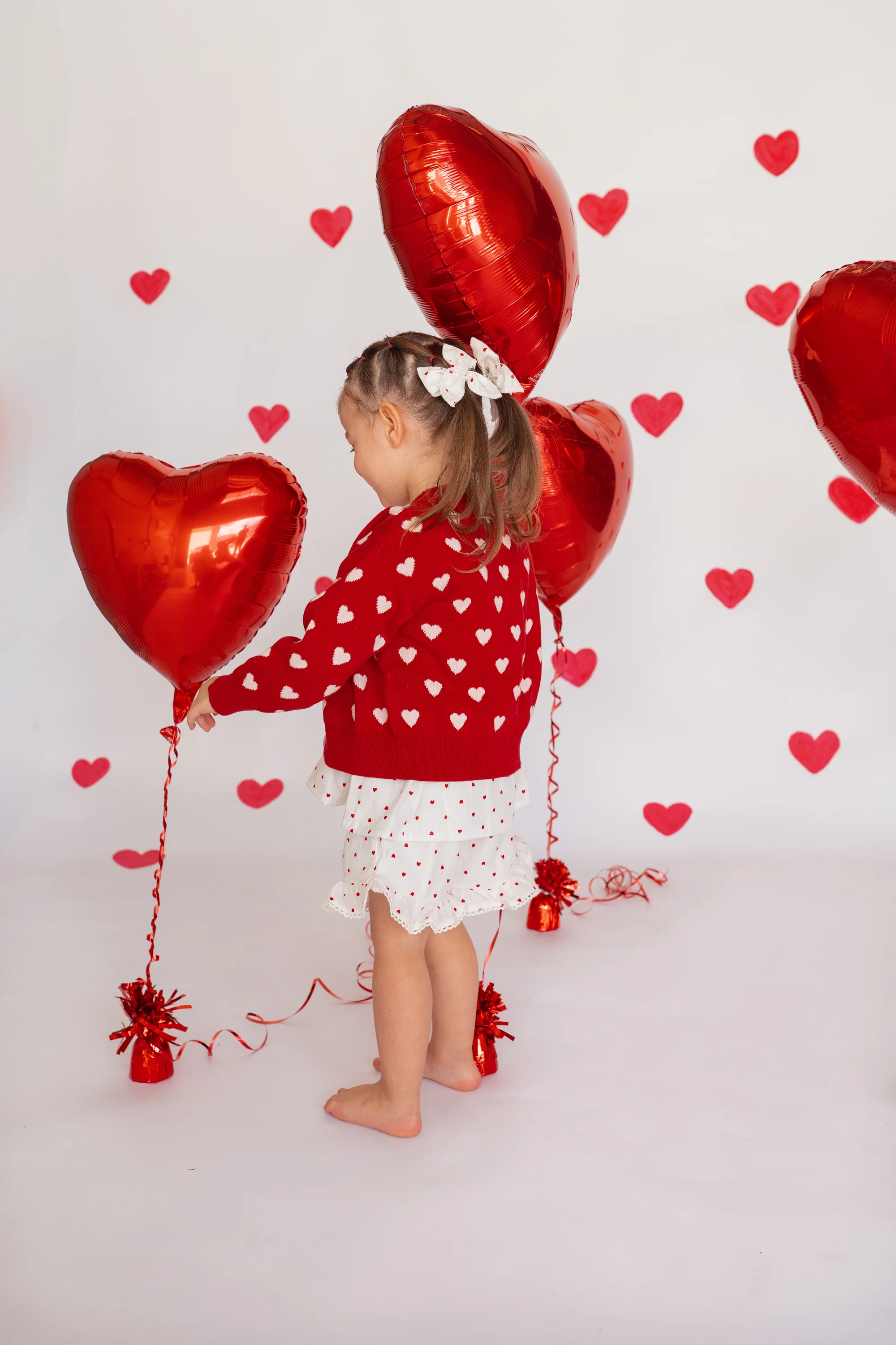 Knitted Cardigan | Red Hearts - Image 7