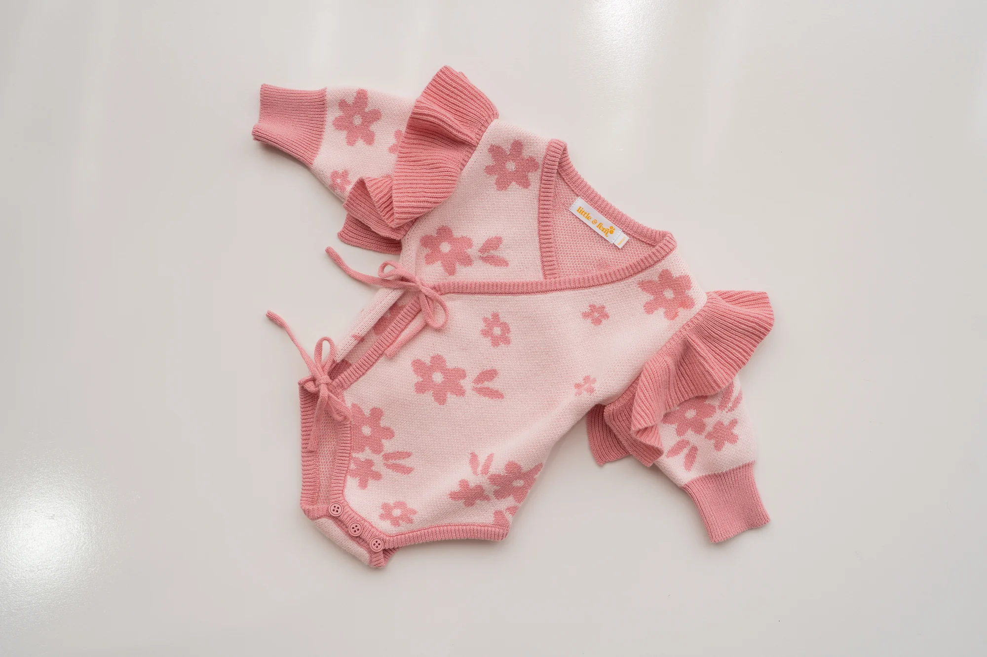 Knit Kimono | Daisy Floral Strawberry - Image 11