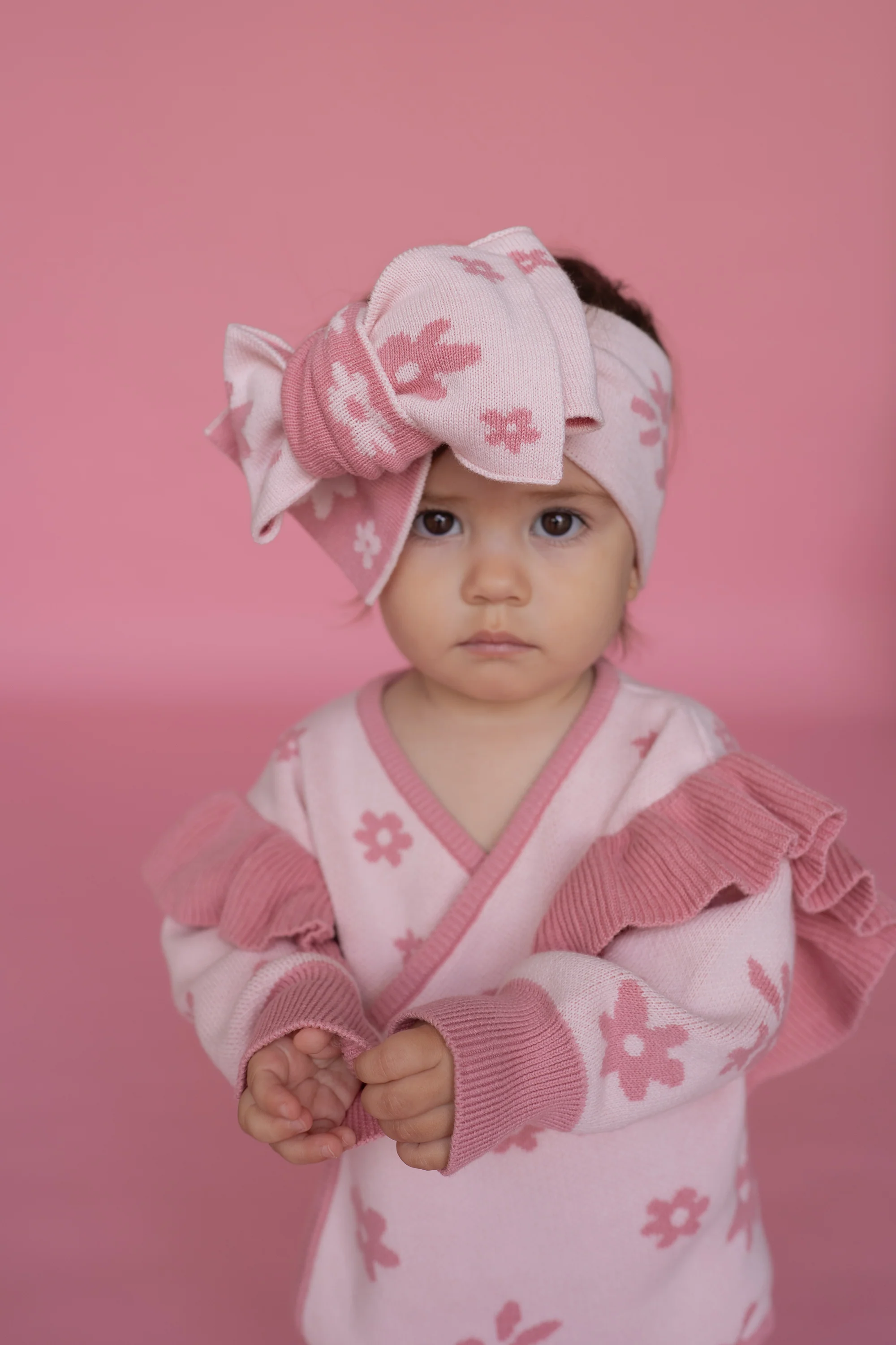 Knit Kimono | Daisy Floral Strawberry - Image 7