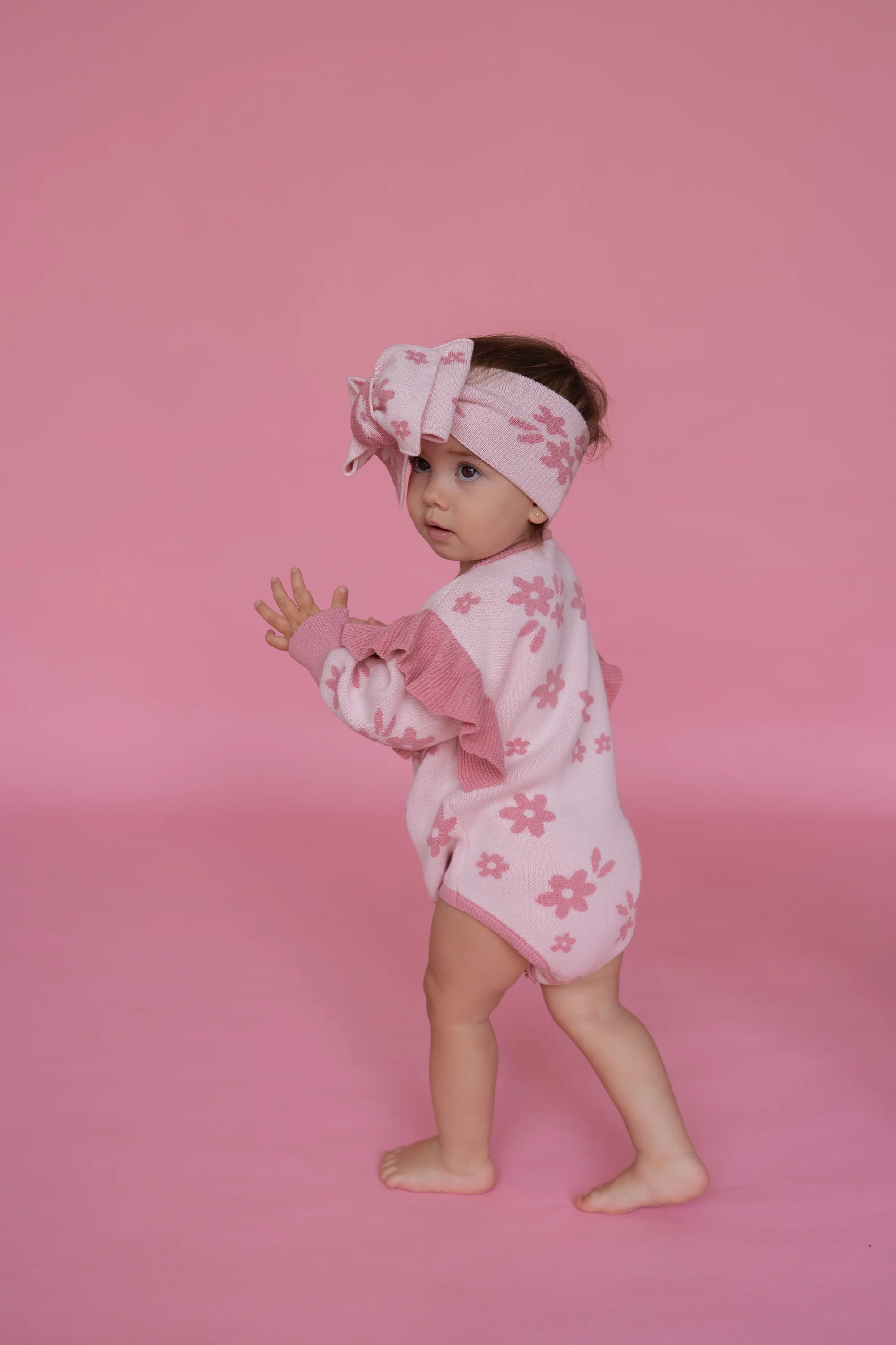 Knit Kimono | Daisy Floral Strawberry - Image 8