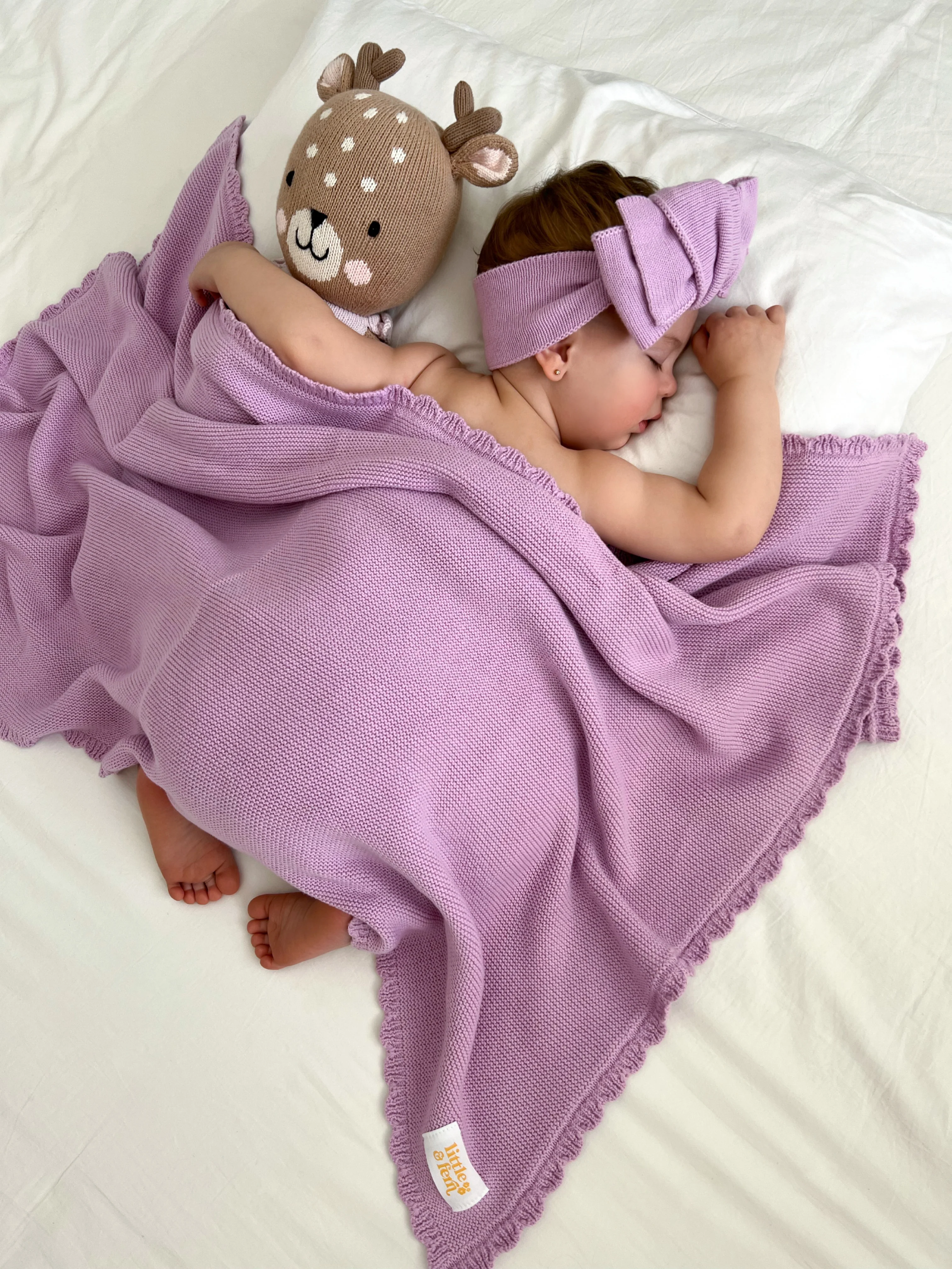 Knitted Oversized Topknot | Lilac - Image 4