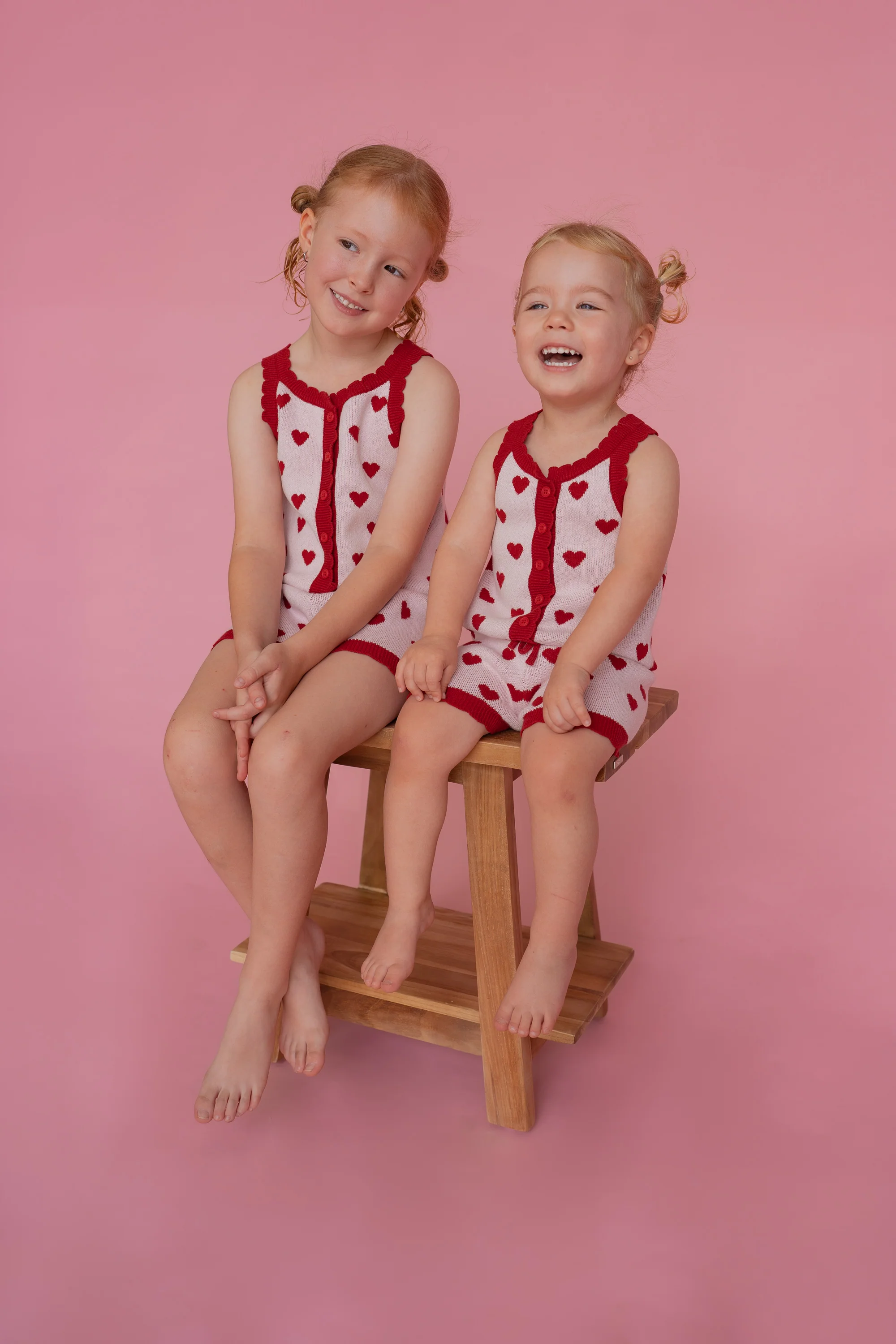 Knitted Shirt | Red Hearts - Image 4