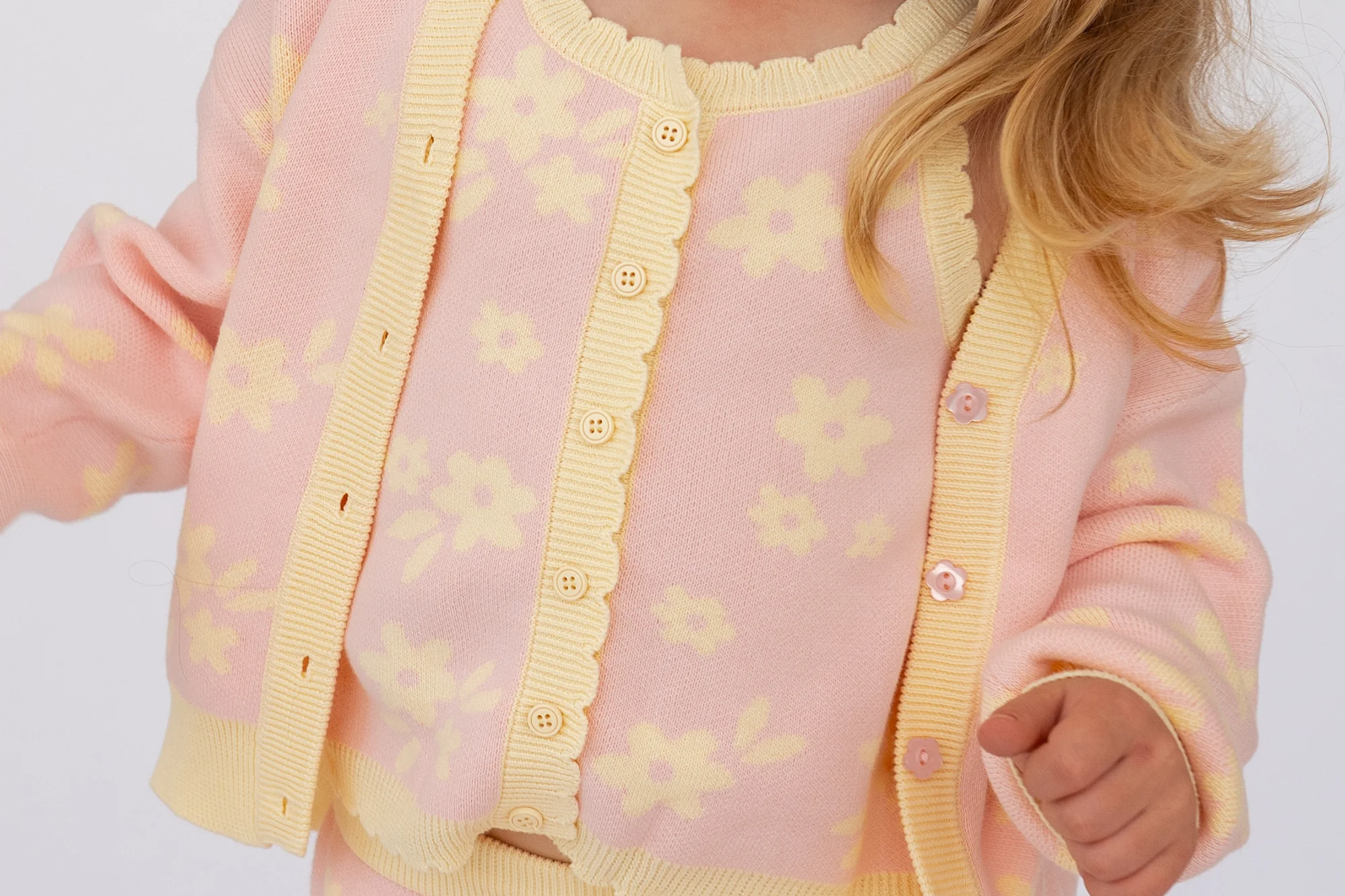 Knitted Shirt | Daisy Floral Lemon - Image 6