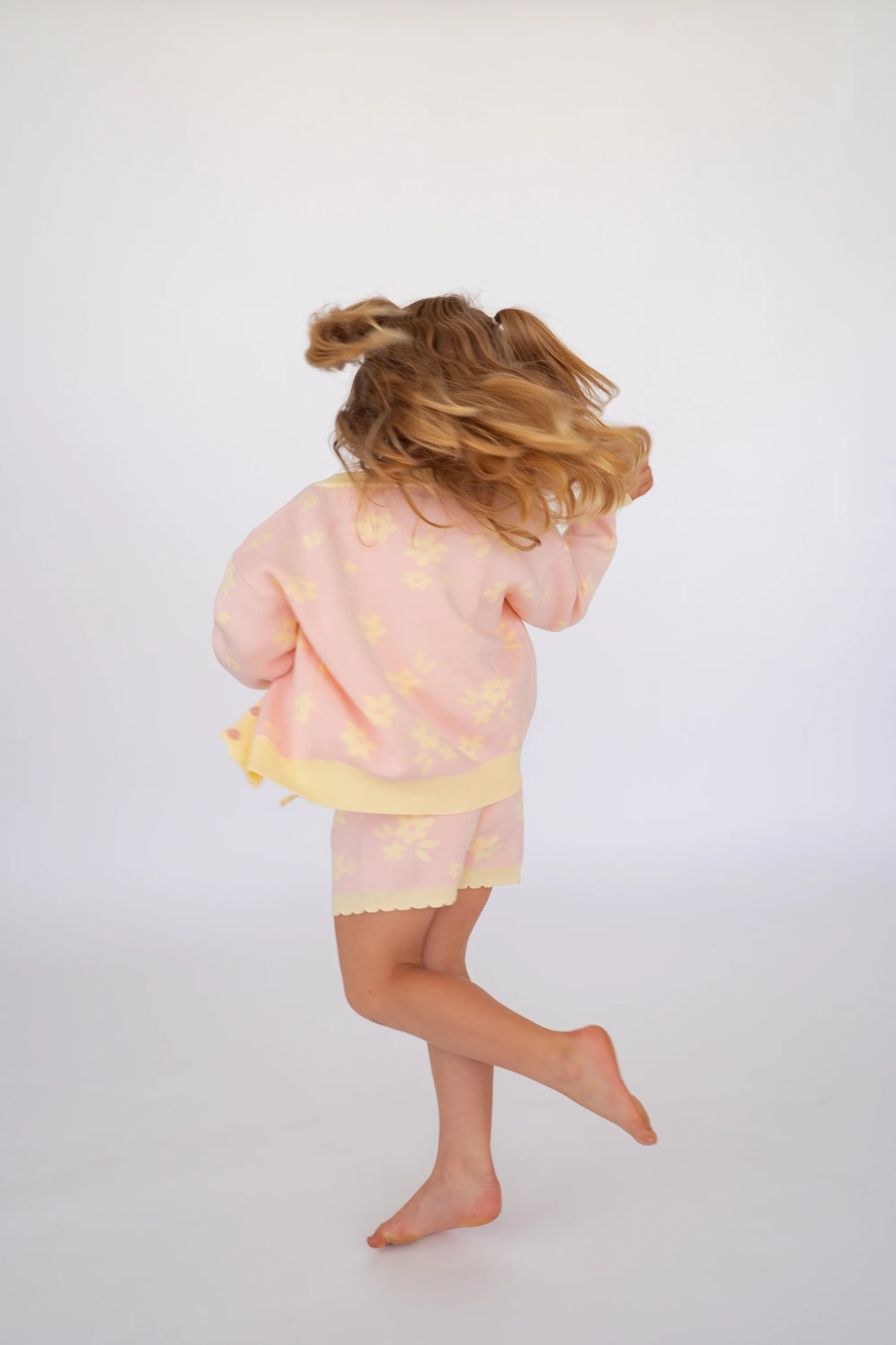 Knitted Shorts | Daisy Floral Lemon - Image 5