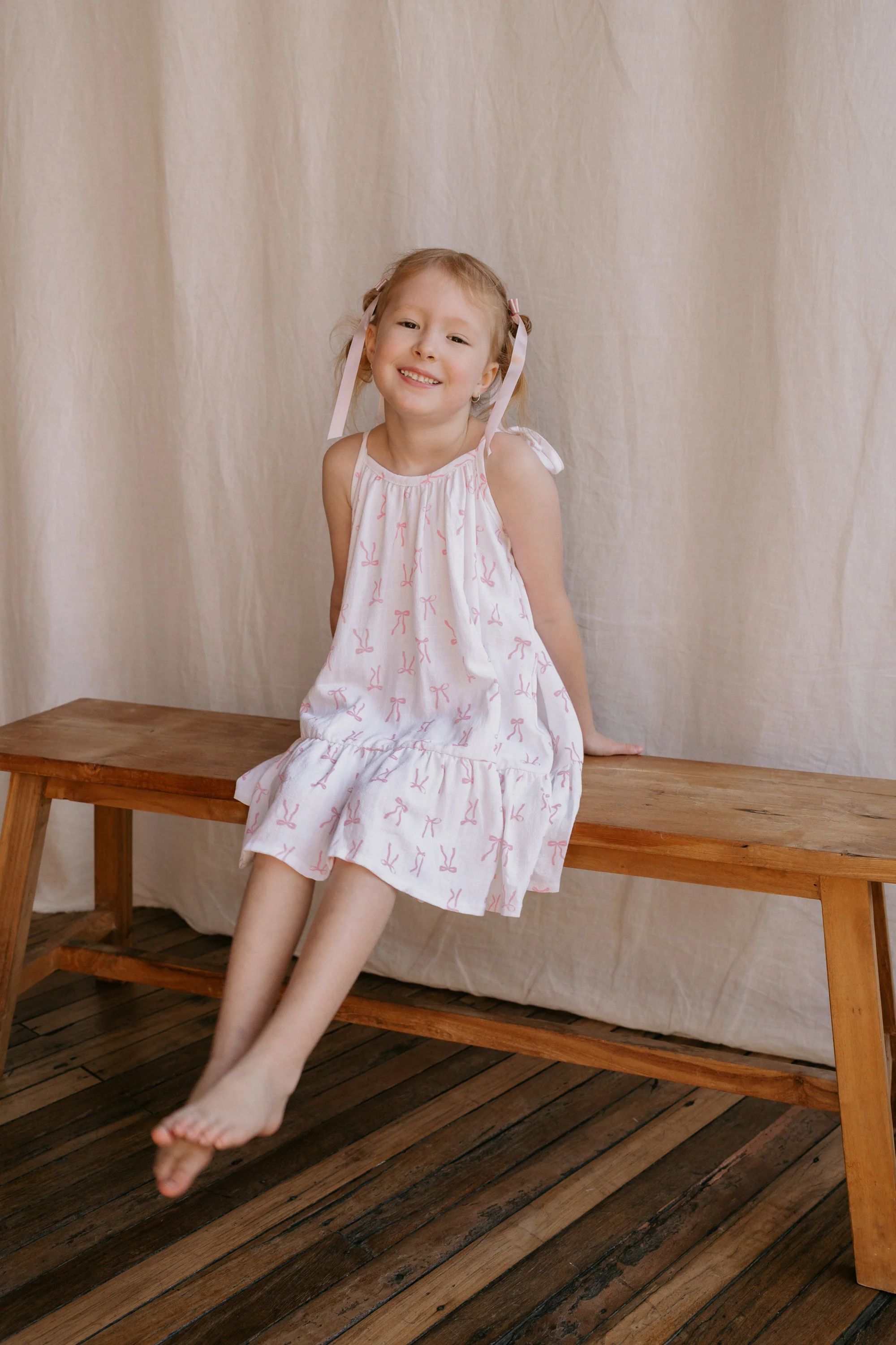 Tie Dress | Pink Bows - Image 13