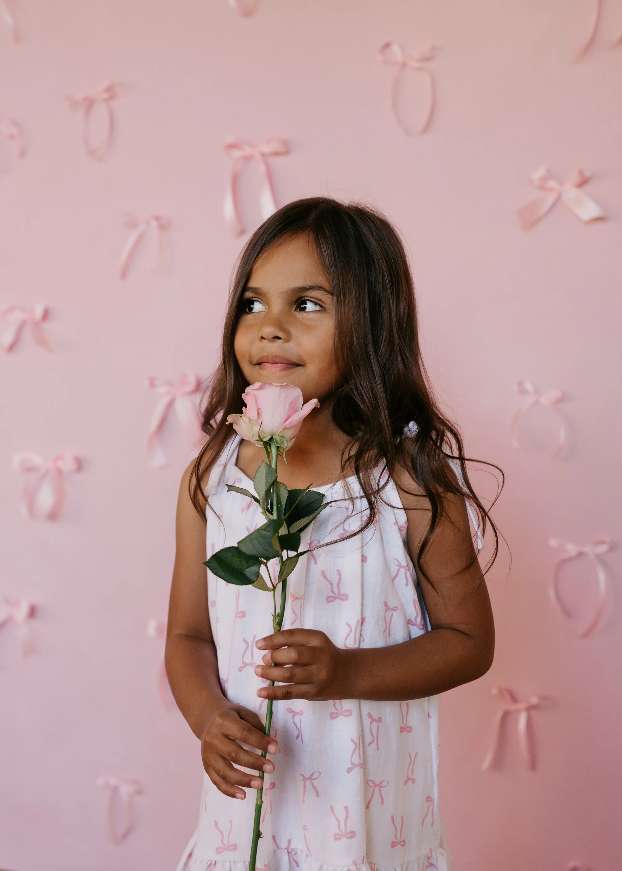 Tie Dress | Pink Bows - Image 3