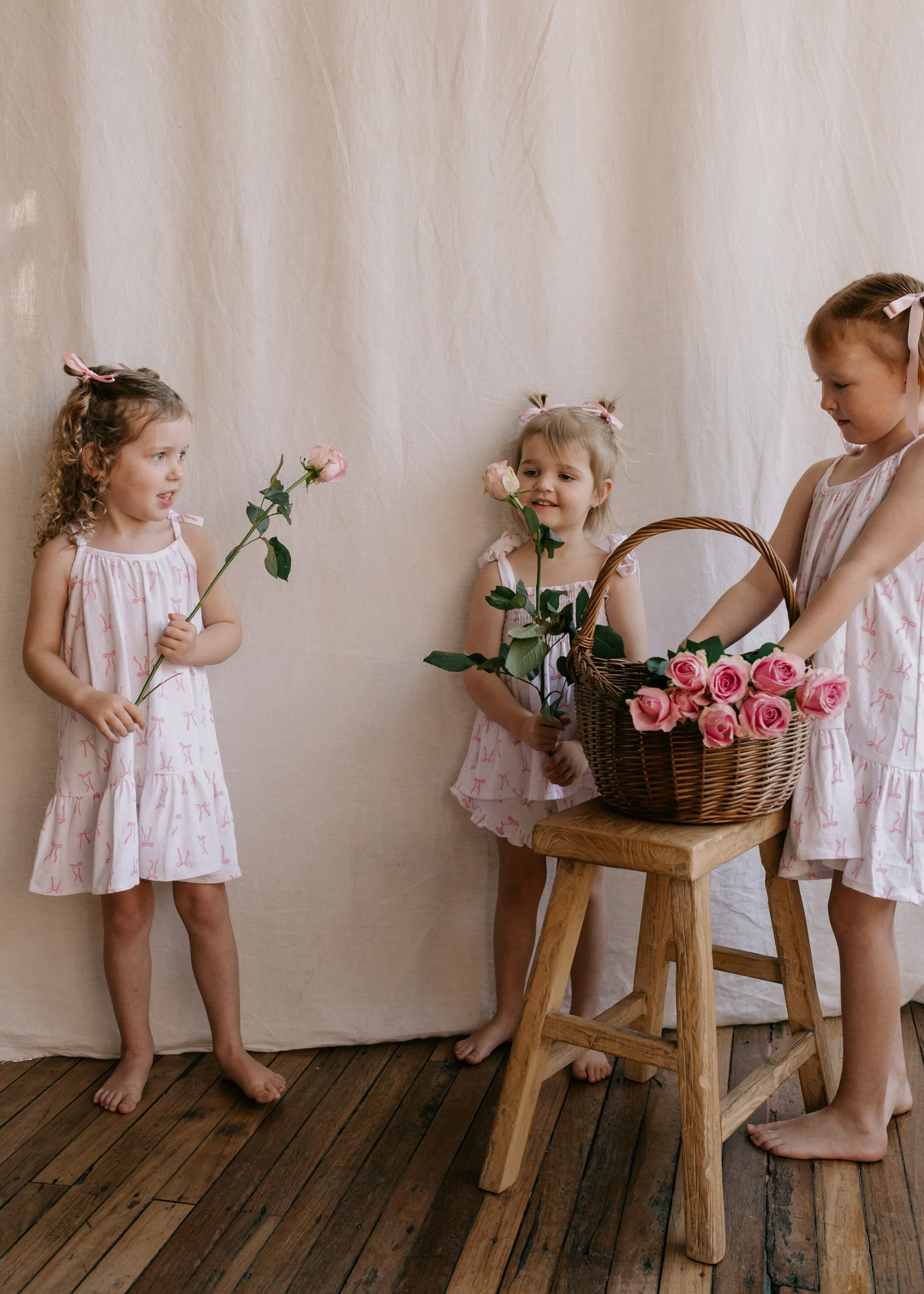 Tie Dress | Pink Bows - Image 4