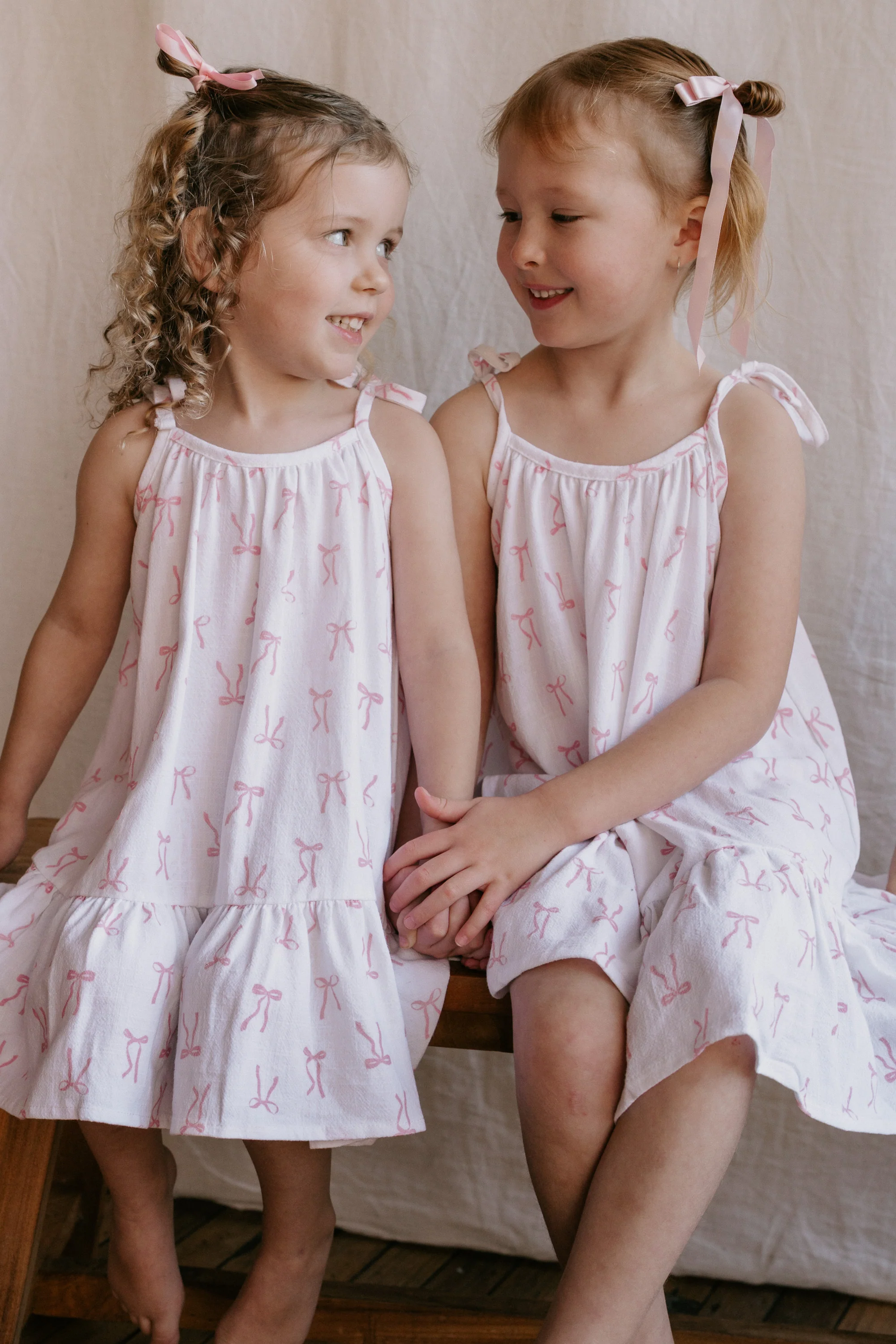 Tie Dress | Pink Bows - Image 7