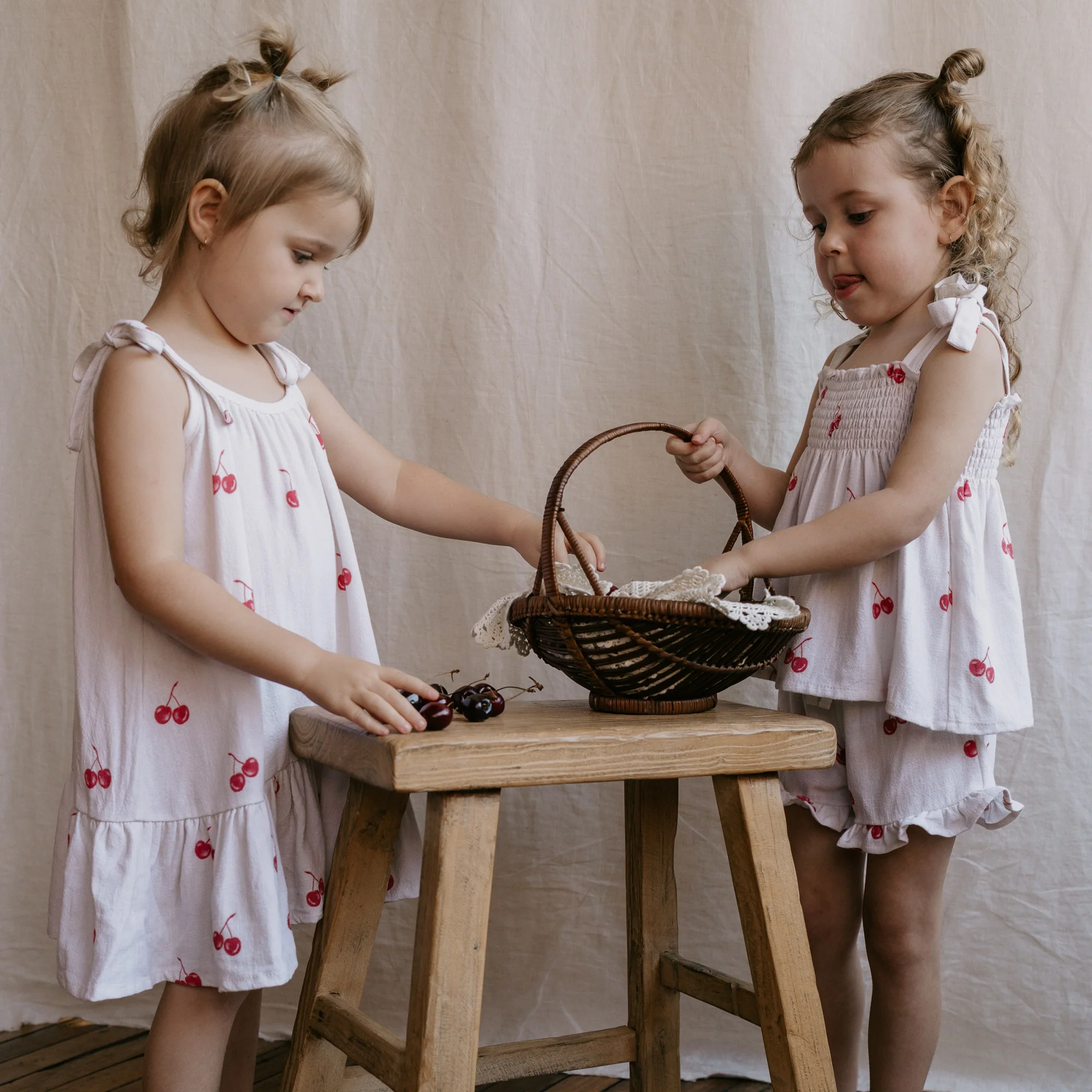 Tie Dress | Red Cherries - Image 7