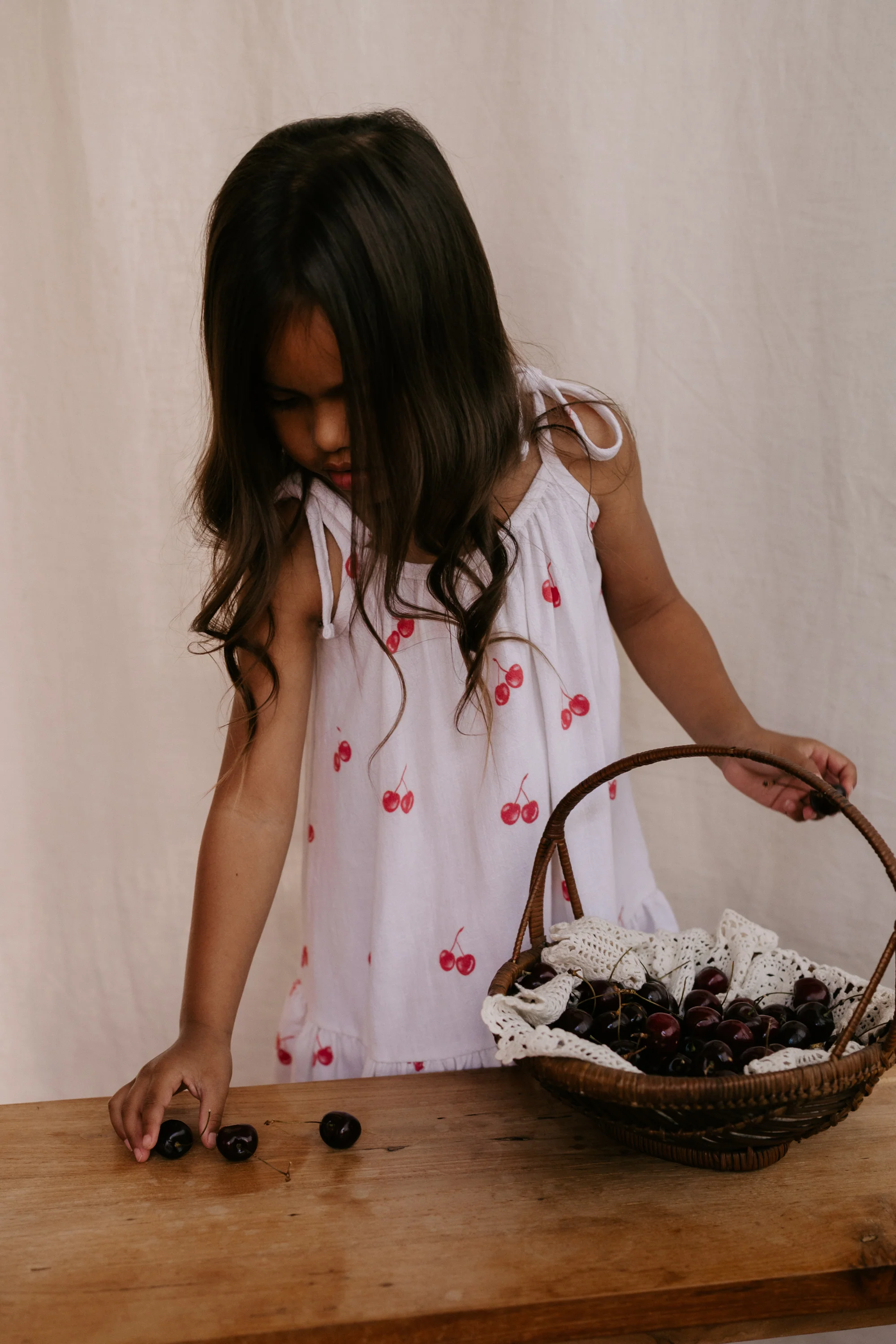 Tie Dress | Red Cherries - Image 9