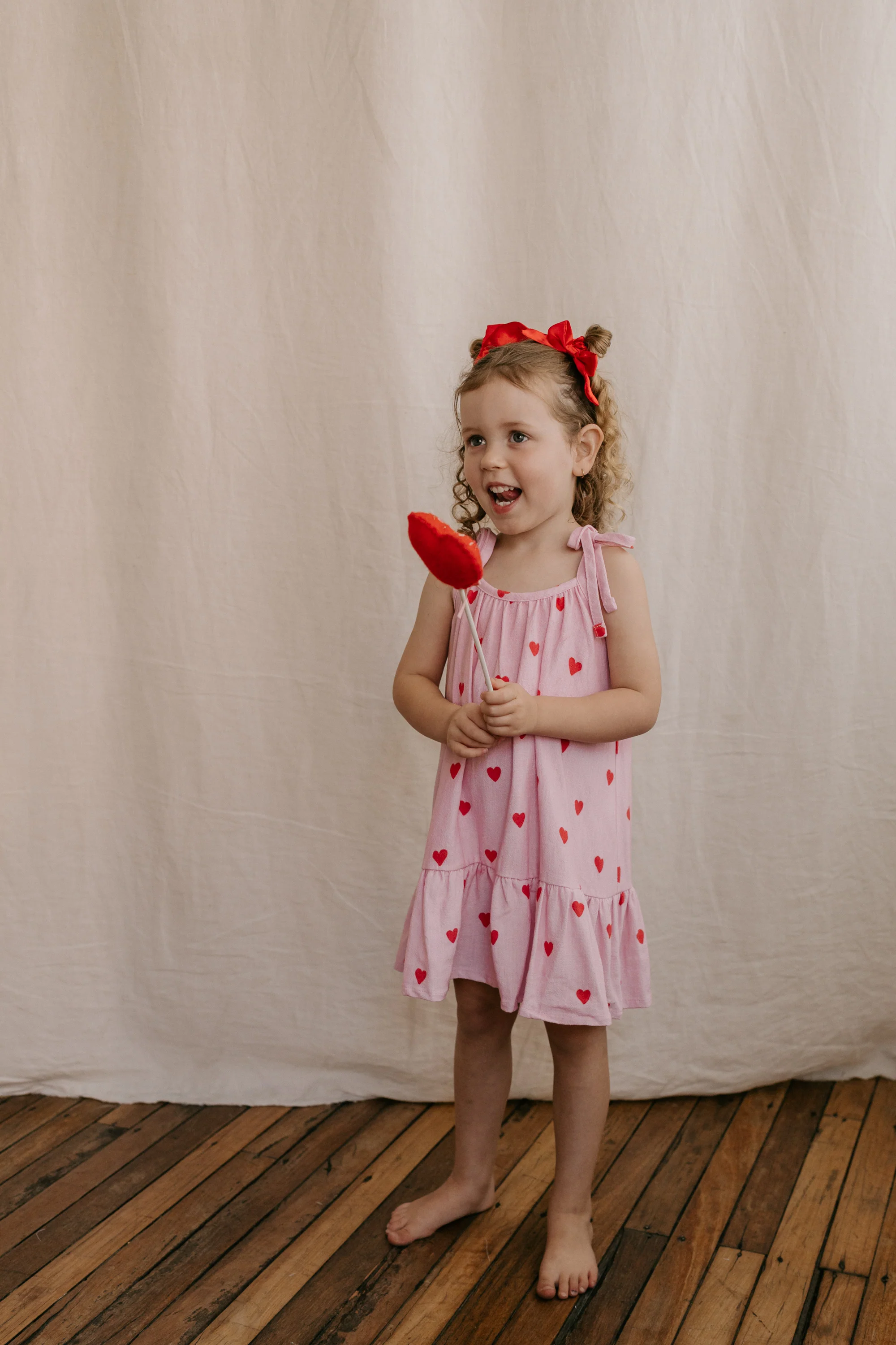 Tie Dress | Red Hearts - Image 4