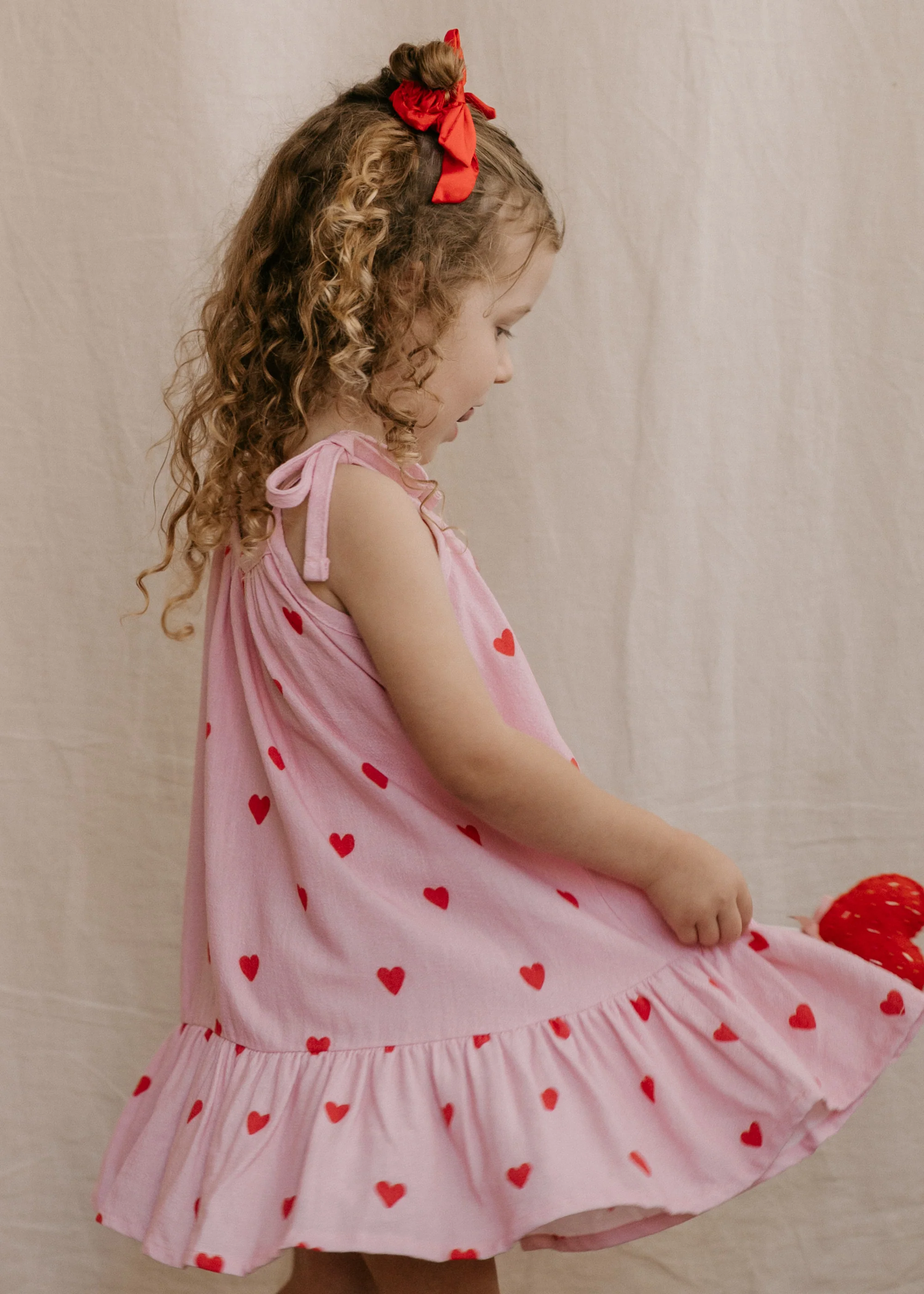 Tie Dress | Red Hearts - Image 5