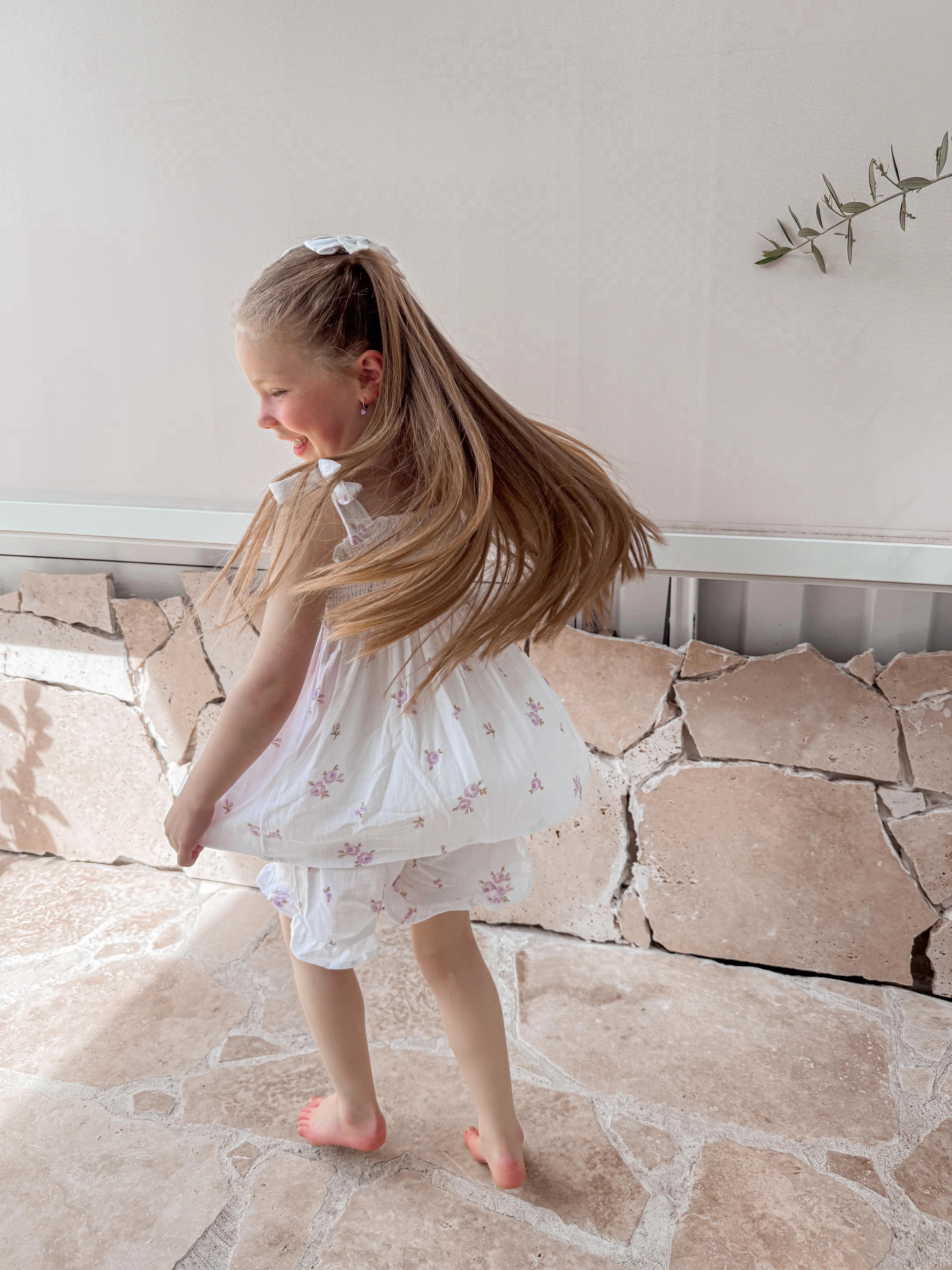 Linen Short Set | Lilac Floral - Image 11