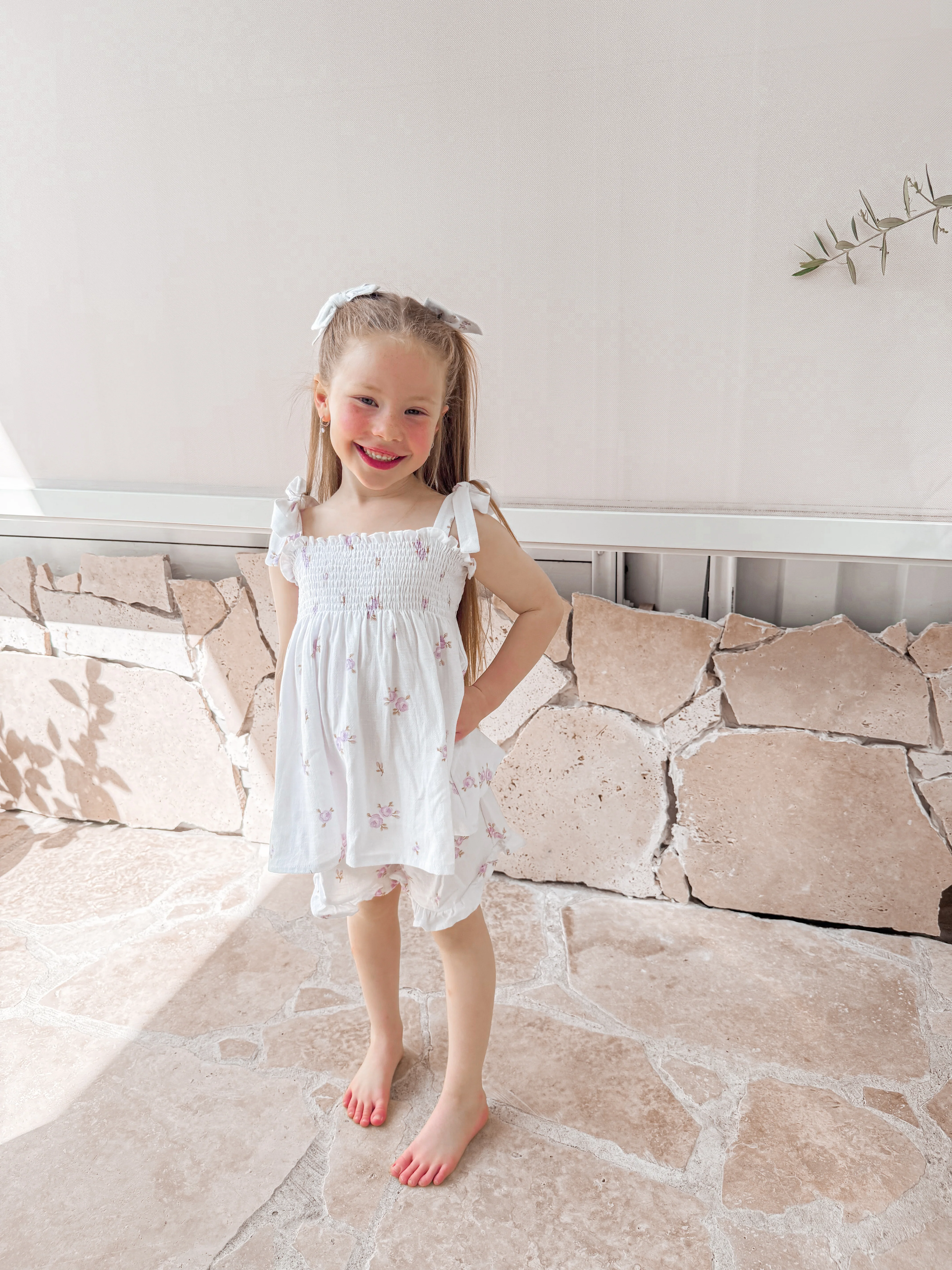 Linen Short Set | Lilac Floral - Image 12