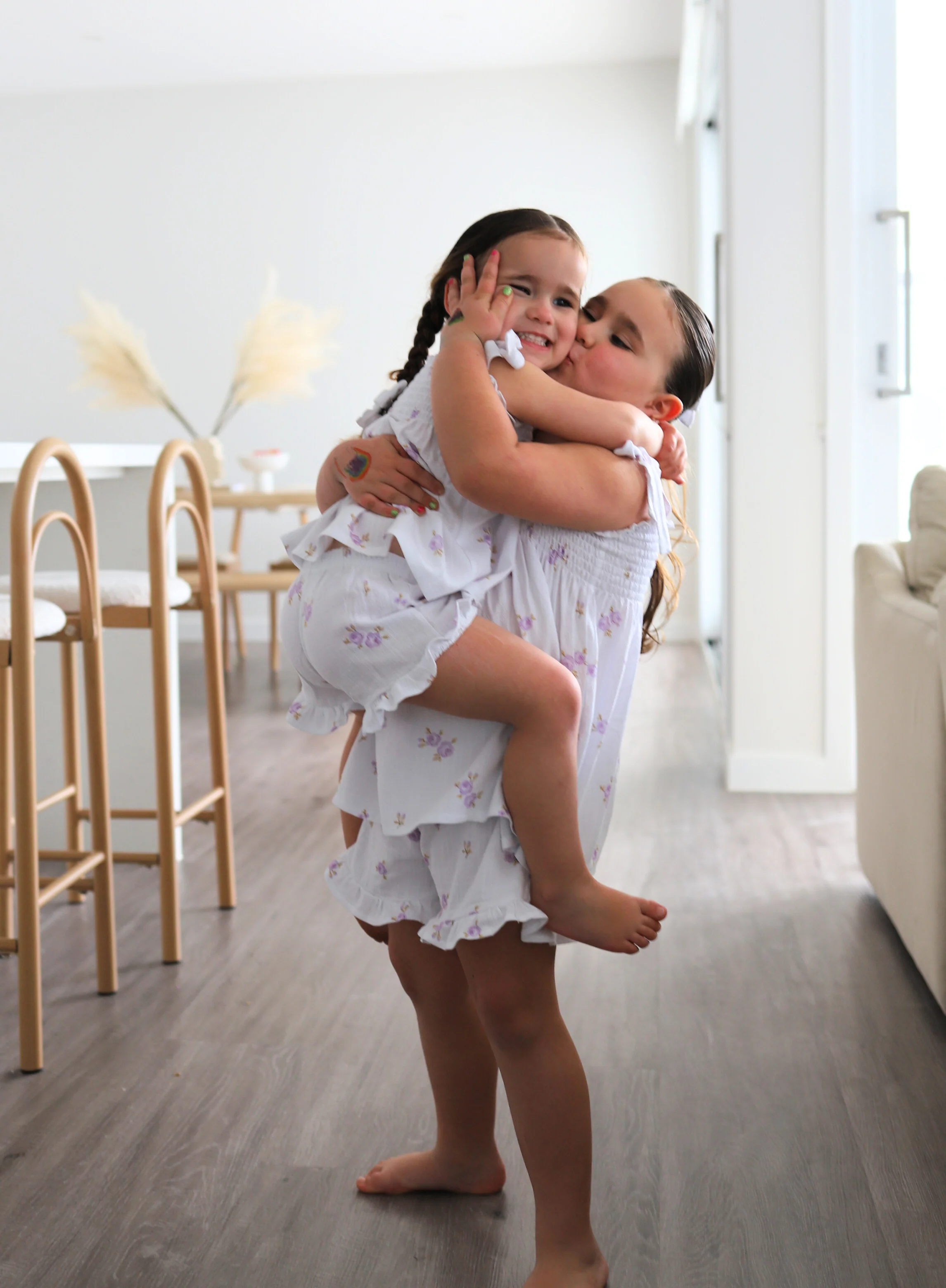 Linen Short Set | Lilac Floral - Image 3