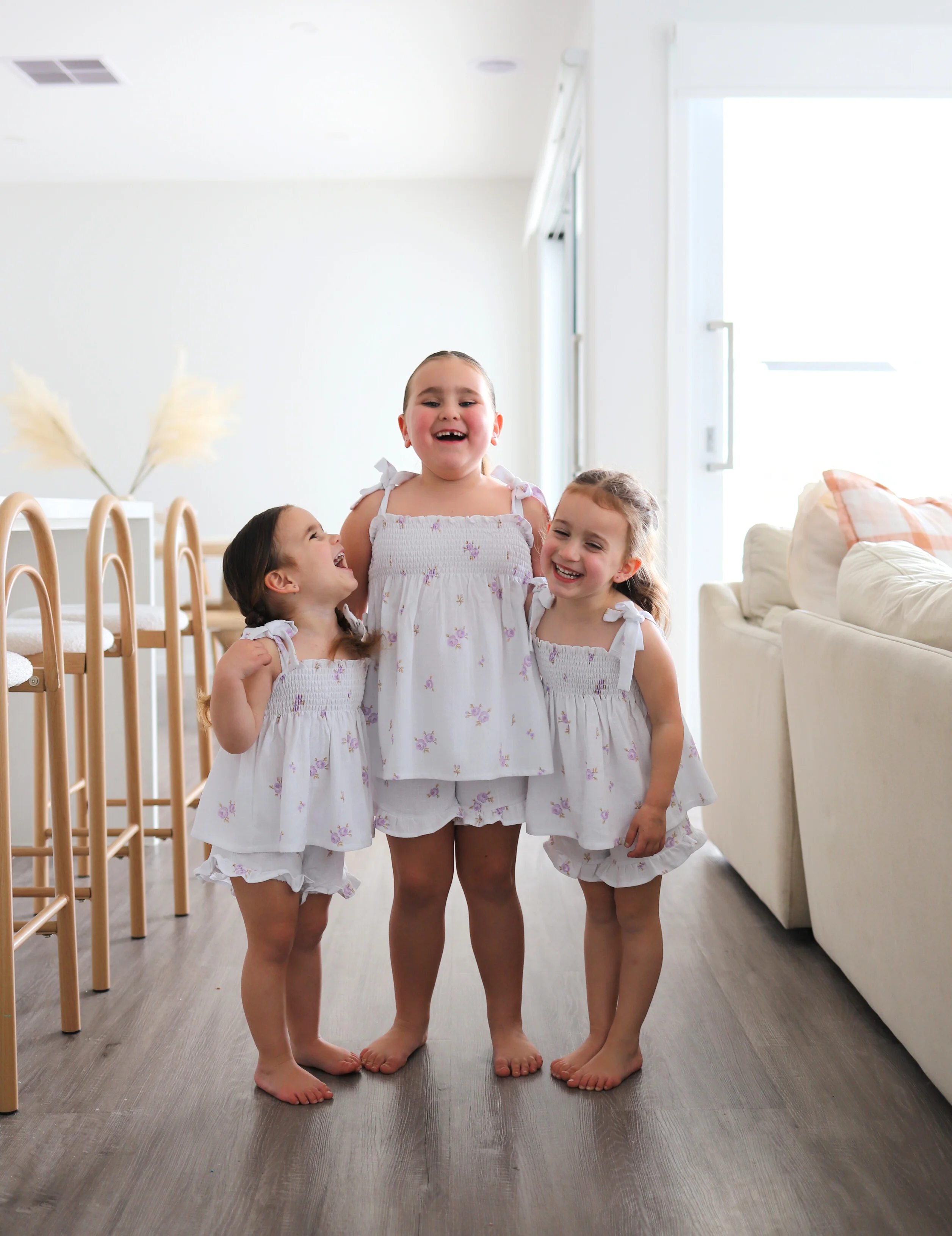 Linen Short Set | Lilac Floral - Image 4