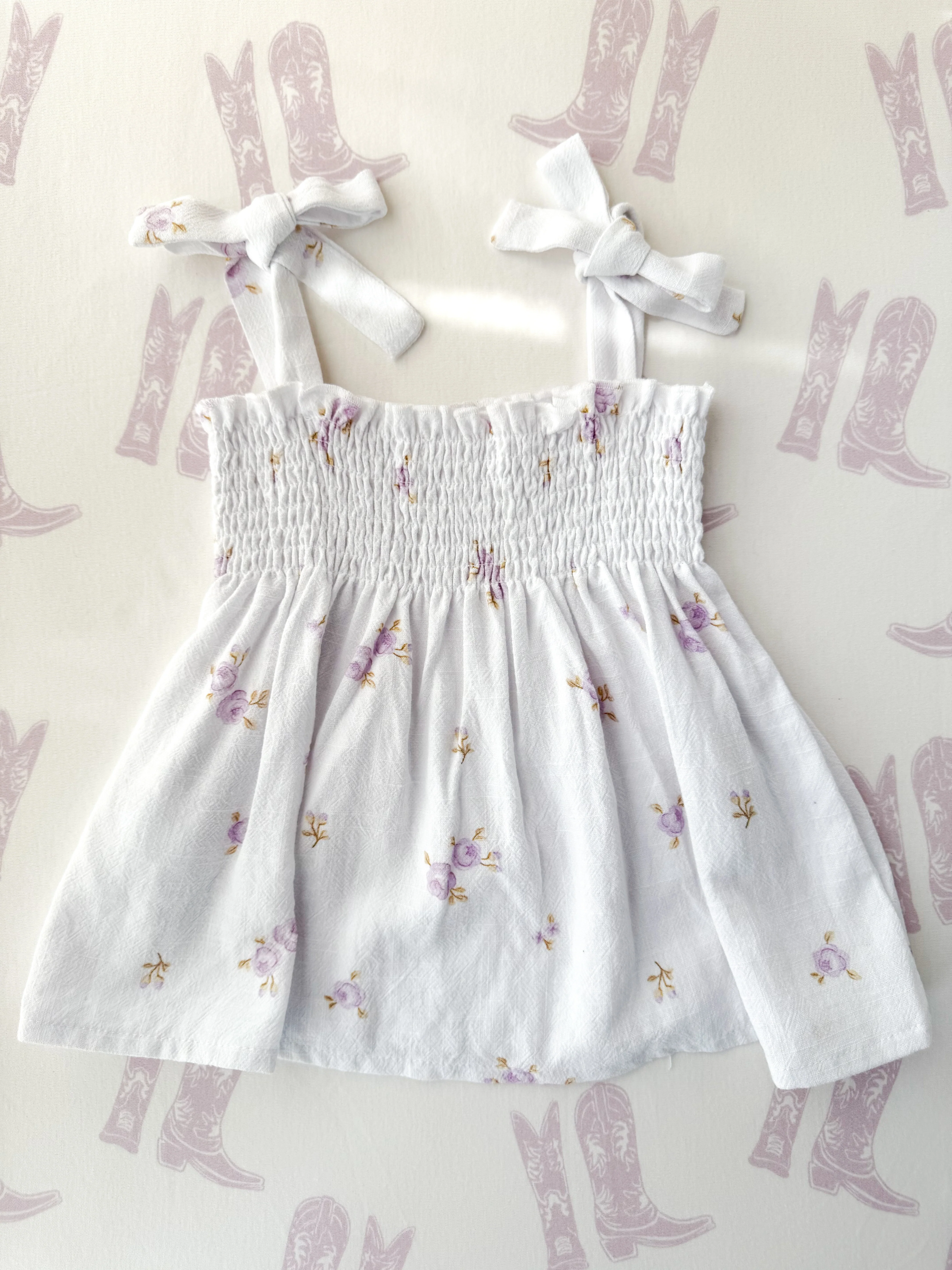 Linen Short Set | Lilac Floral - Image 6