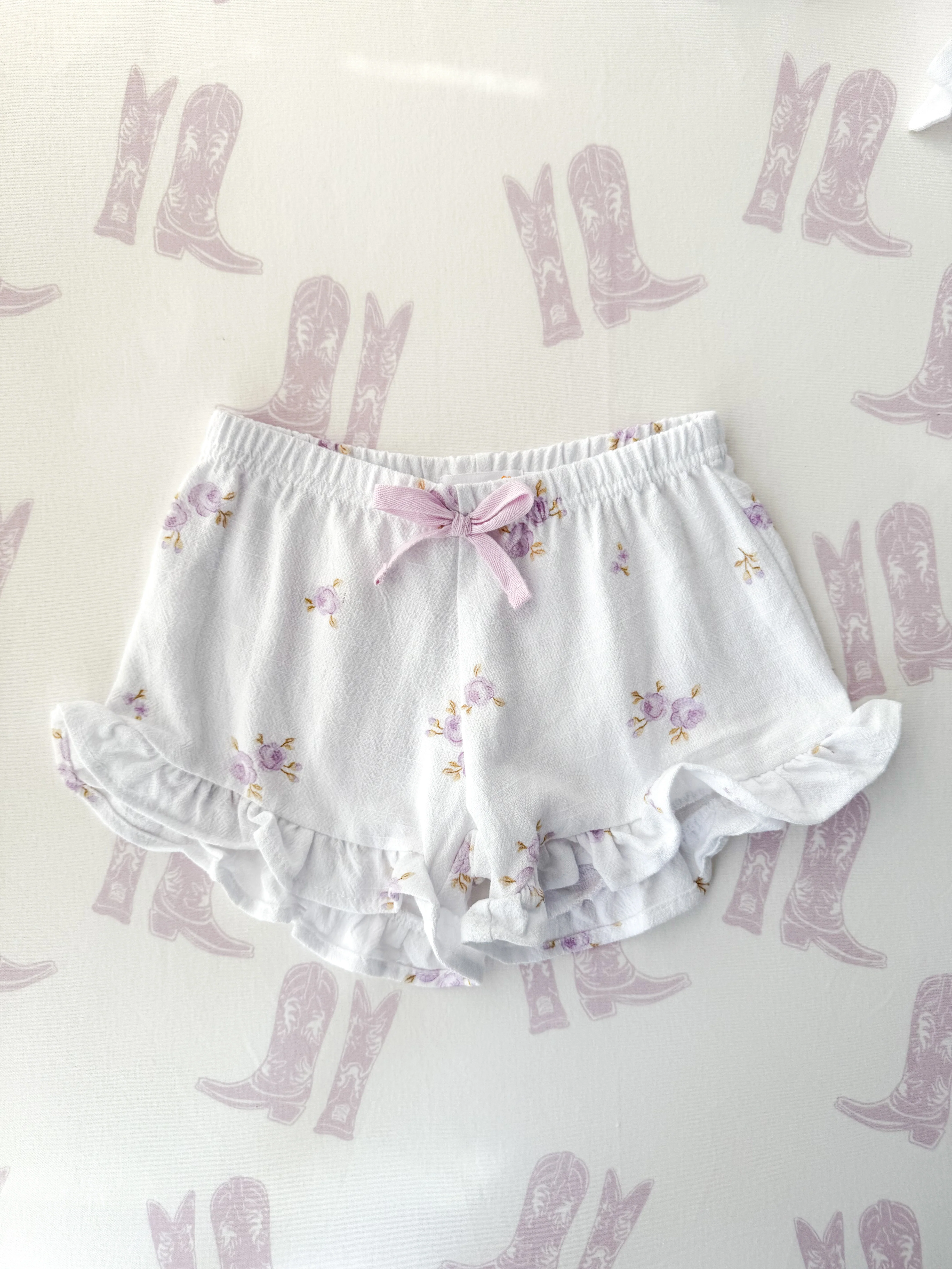 Linen Short Set | Lilac Floral - Image 7