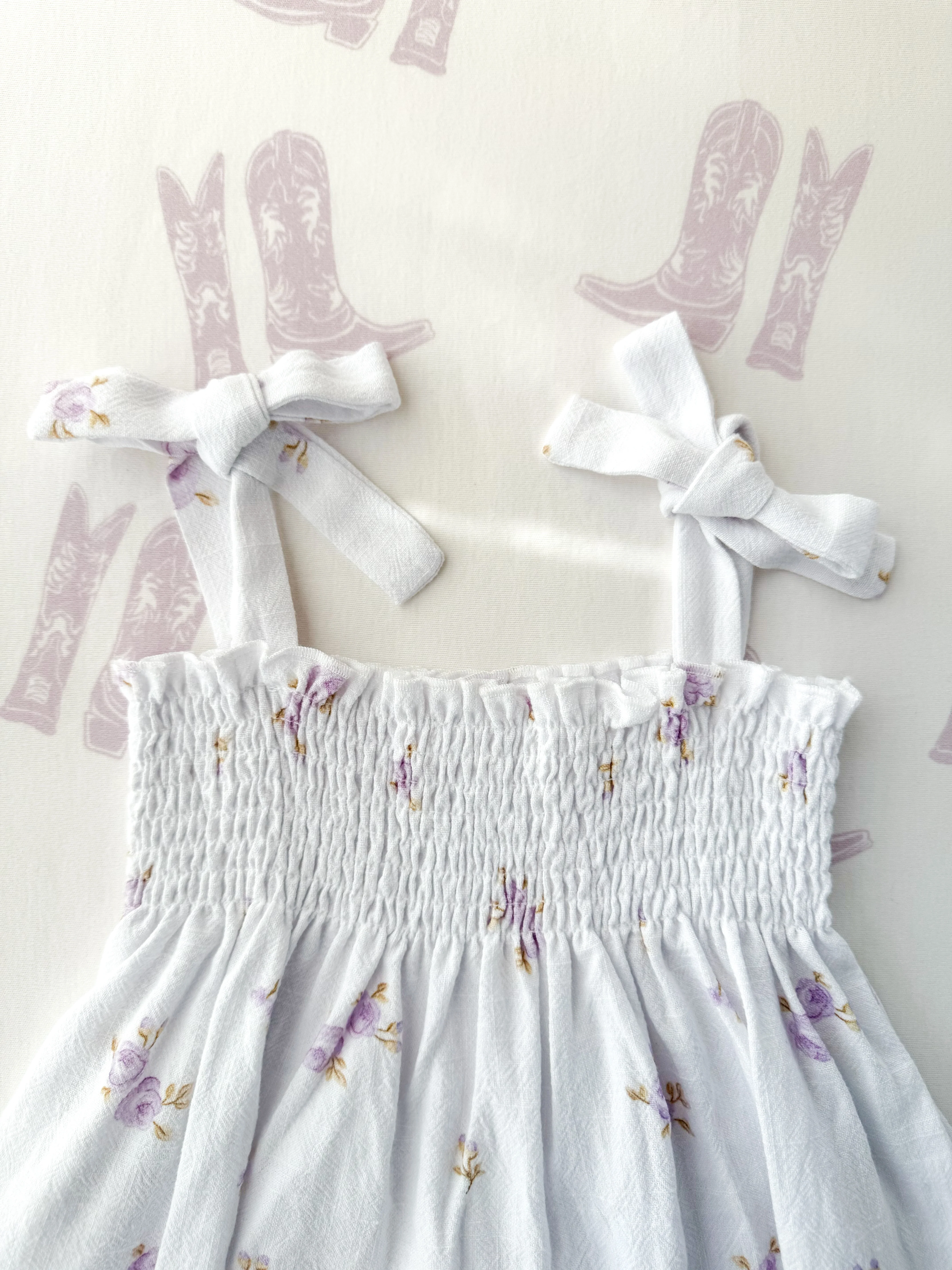 Linen Short Set | Lilac Floral - Image 8