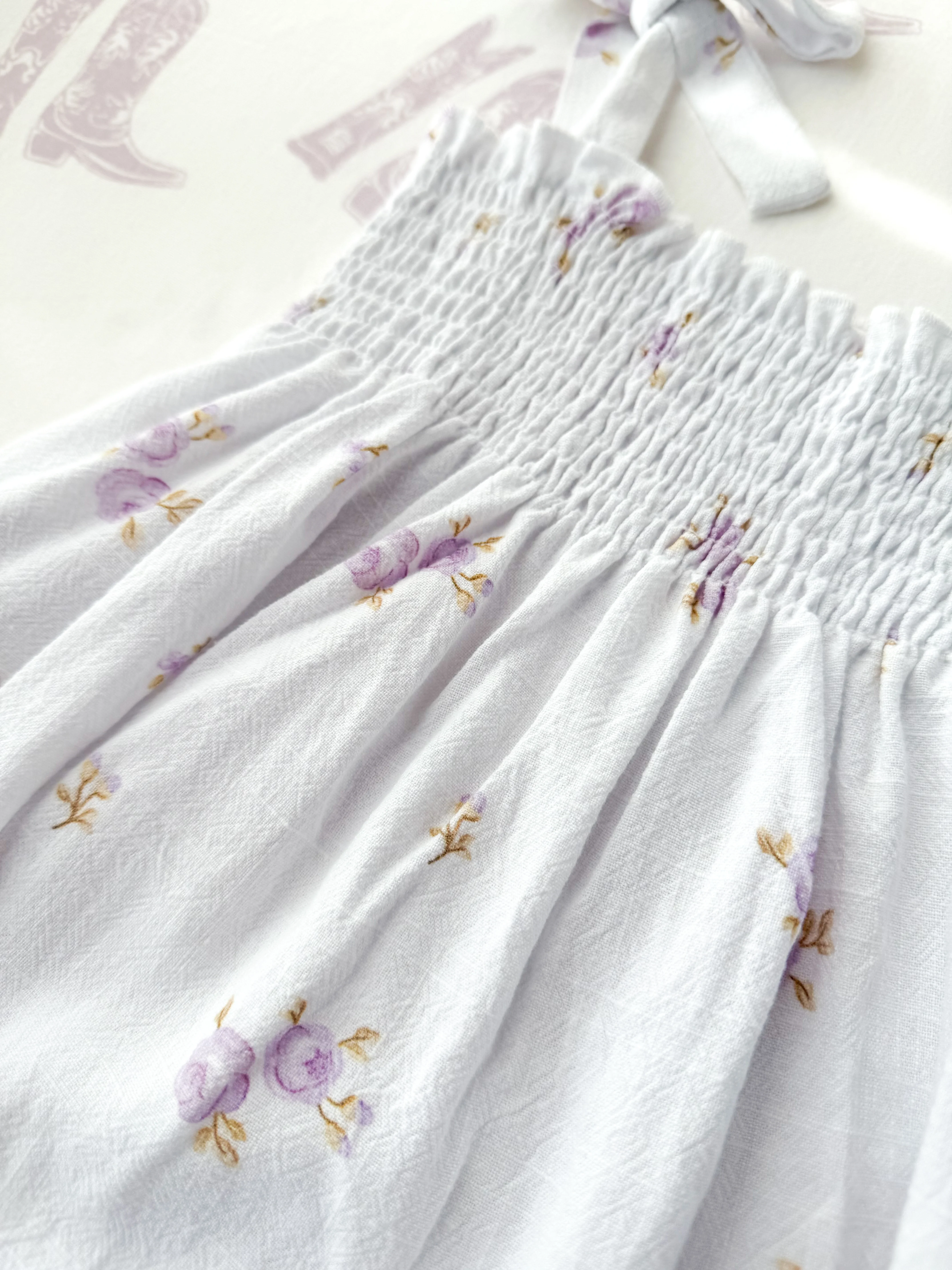 Linen Short Set | Lilac Floral - Image 9