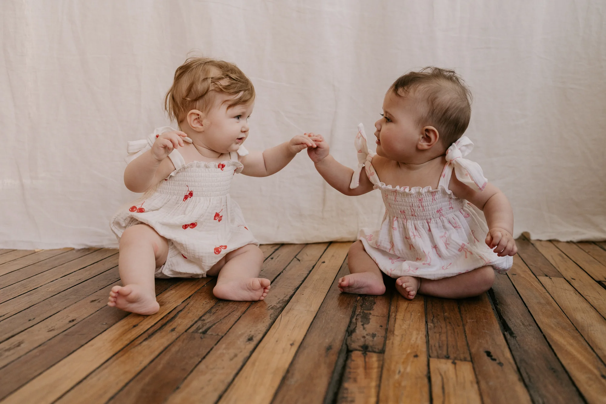Tie Muslin Romper | Pink Bows - Image 4