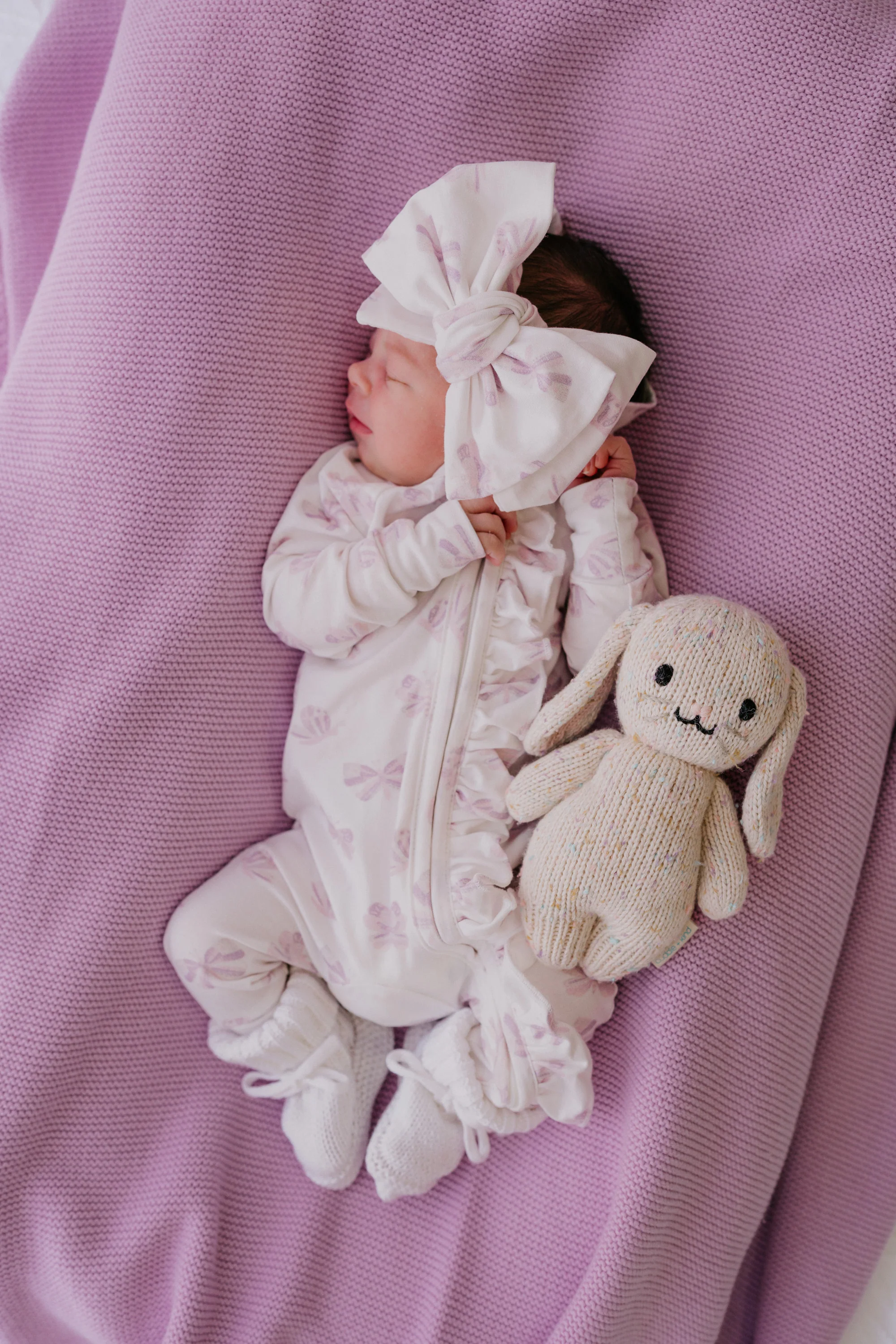 Oversized Topknot | Lilac Butterflies - Image 5