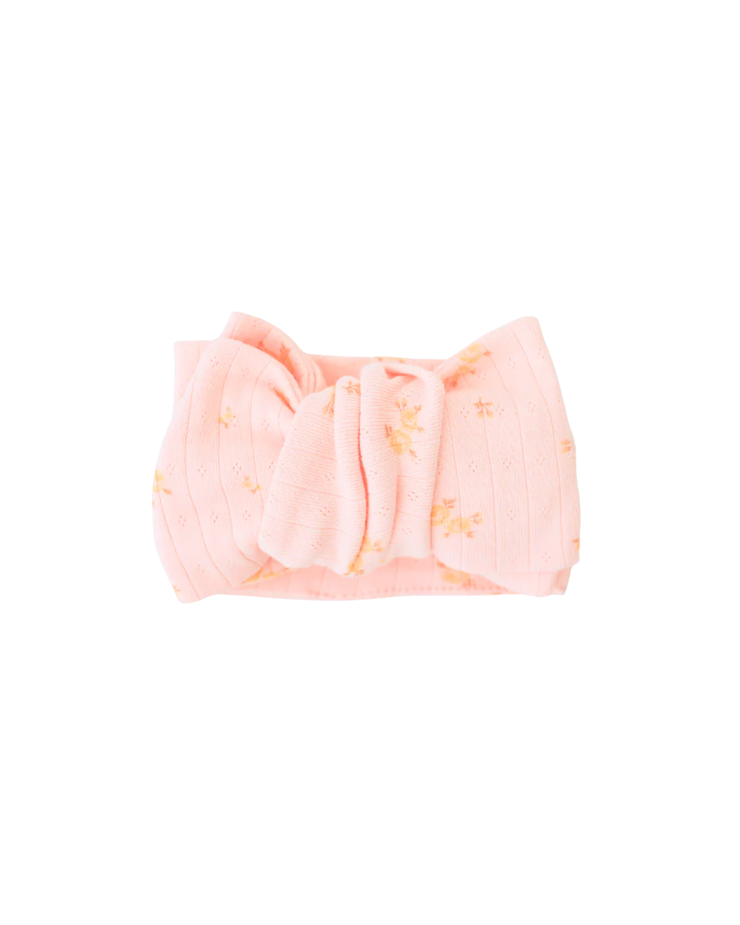 Essential Oversized Topknot | Tiny Yellow Floral Pointelle - Image 6