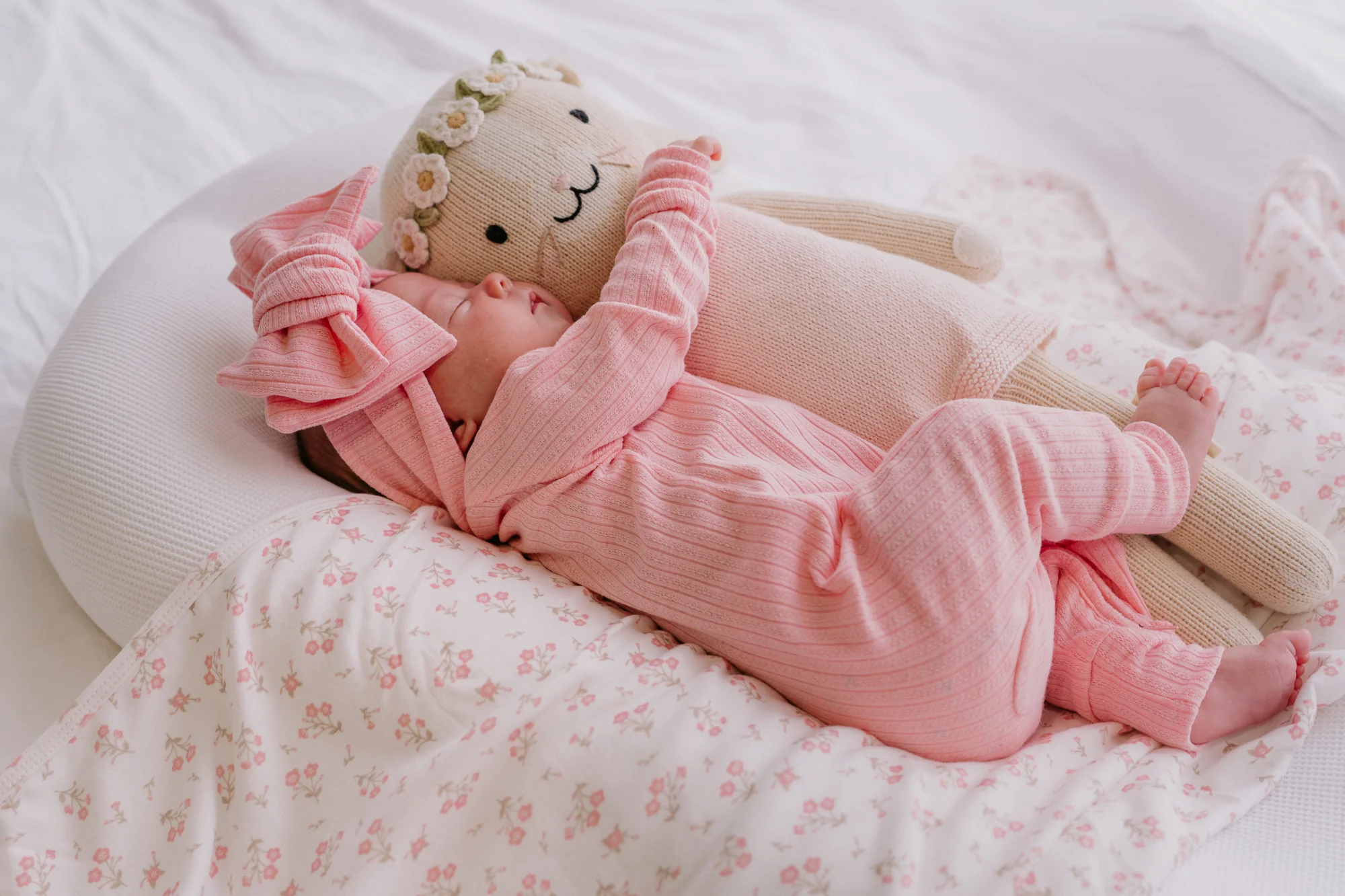 Oversized Topknot | Peony Rib Pointelle - Image 4