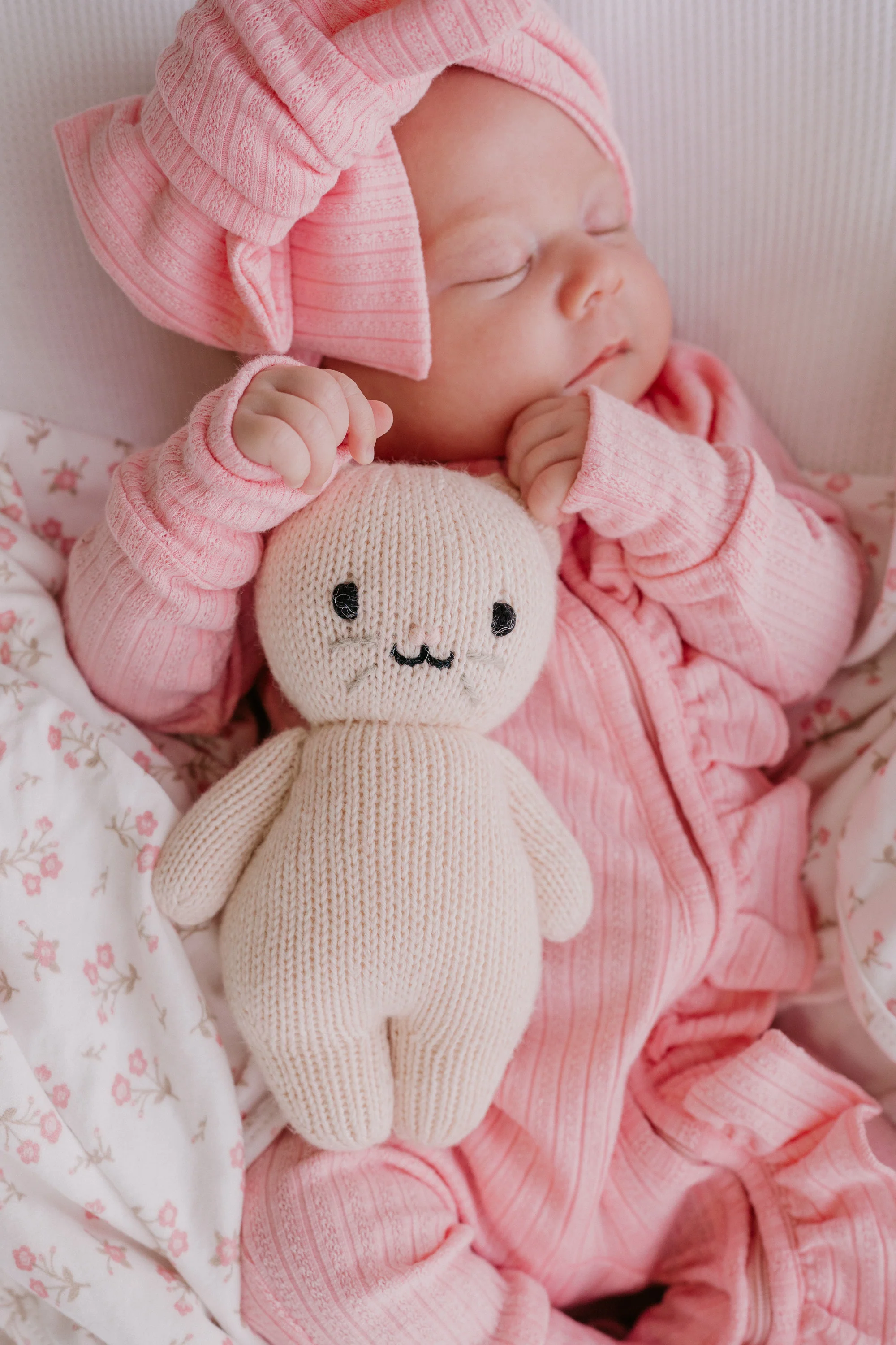 Oversized Topknot | Peony Rib Pointelle - Image 5