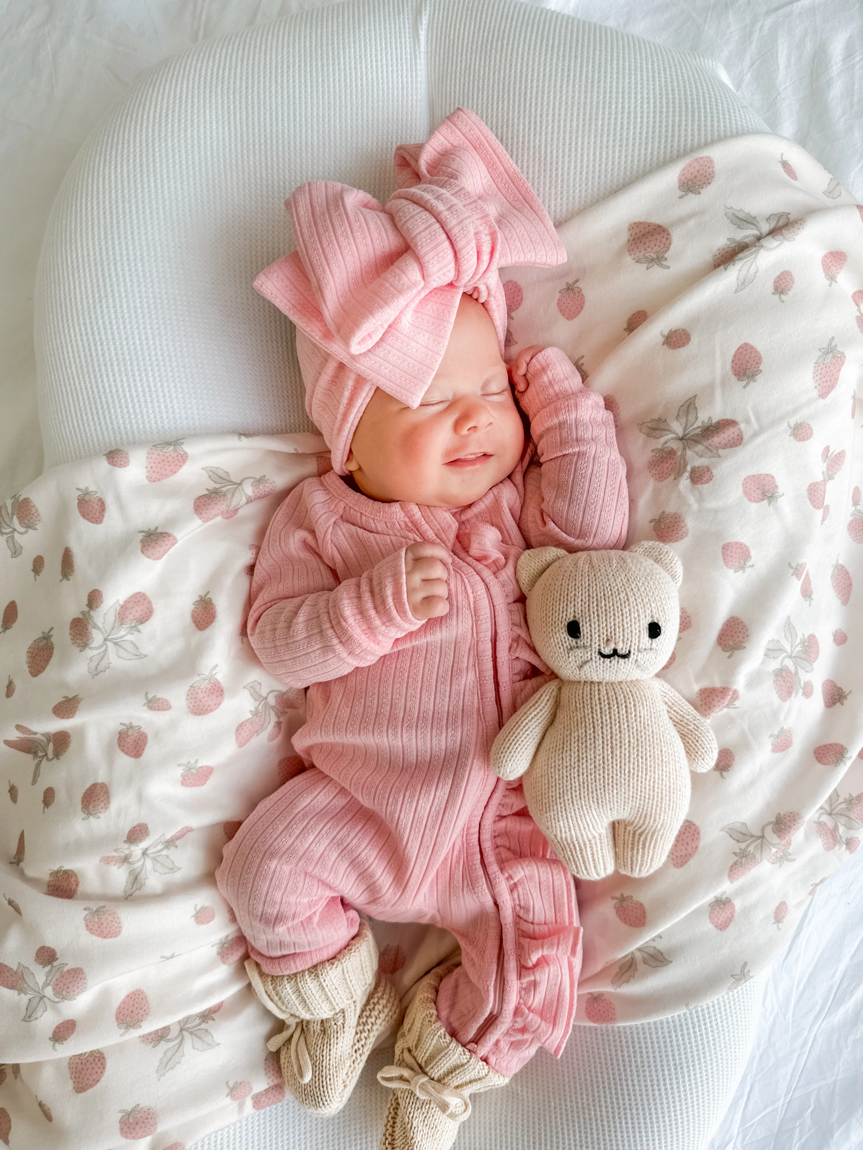 Oversized Topknot | Peony Rib Pointelle - Image 8