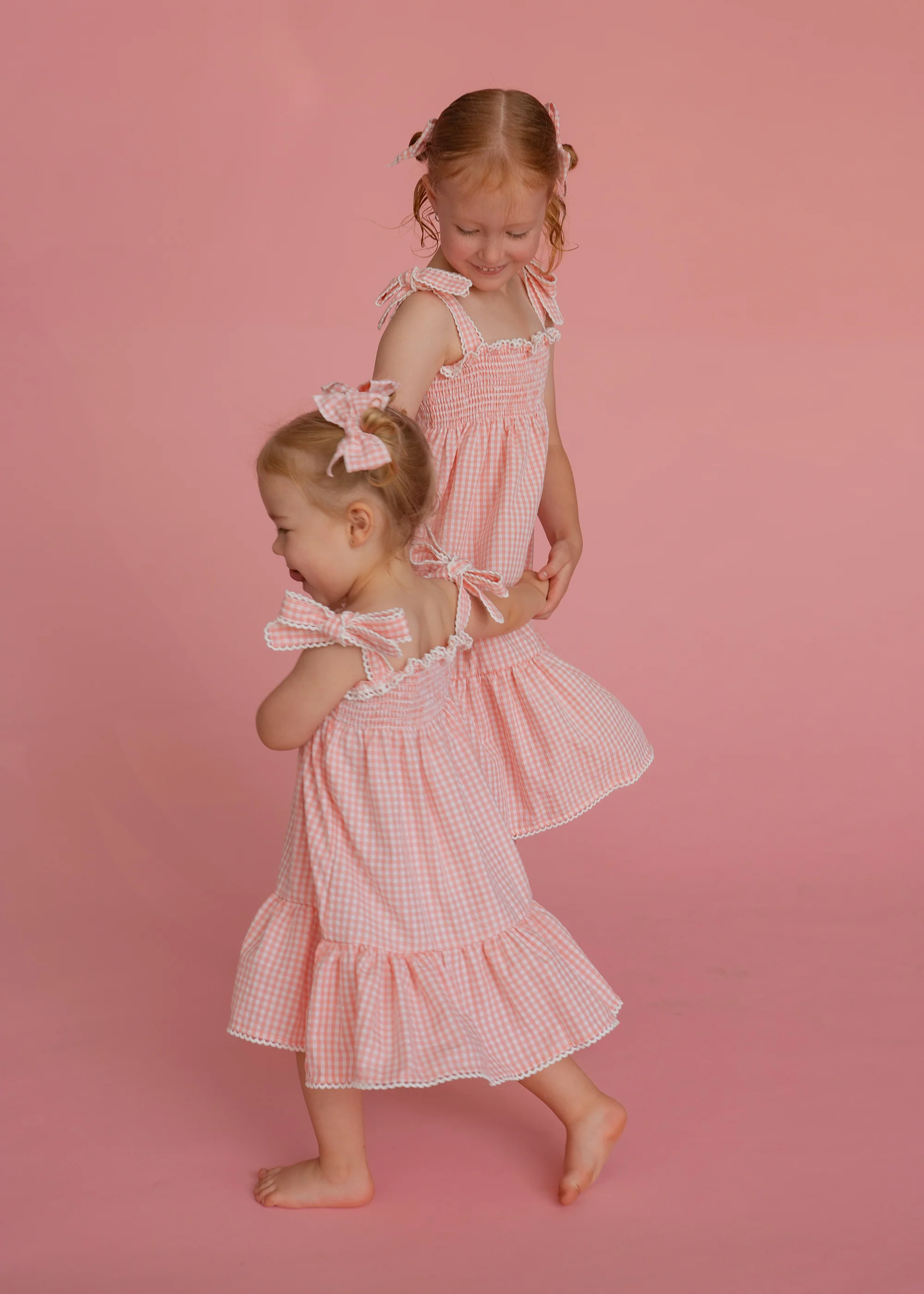 Tie Summer Dress | Pink Gingham - Image 10