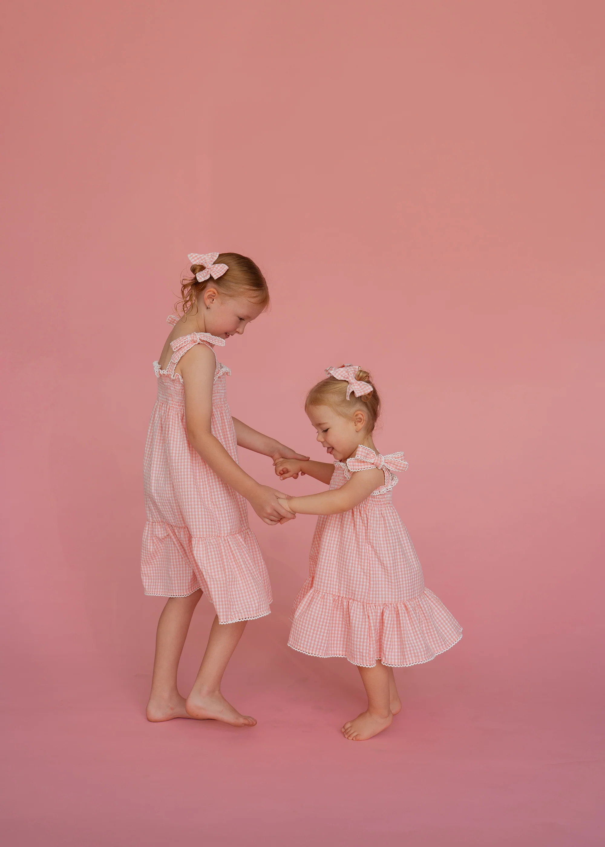 Tie Summer Dress | Pink Gingham - Image 3