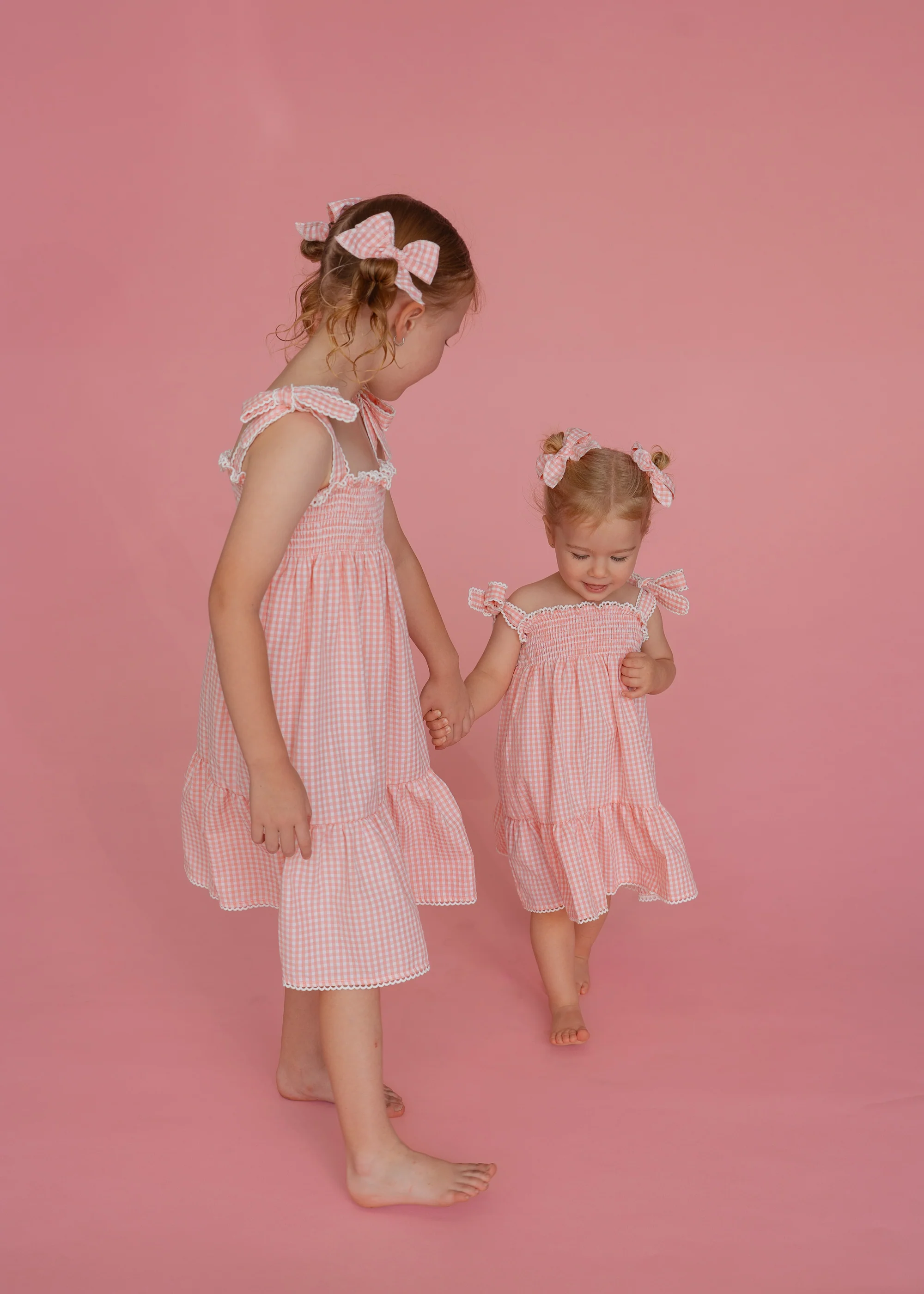 Tie Summer Dress | Pink Gingham - Image 8