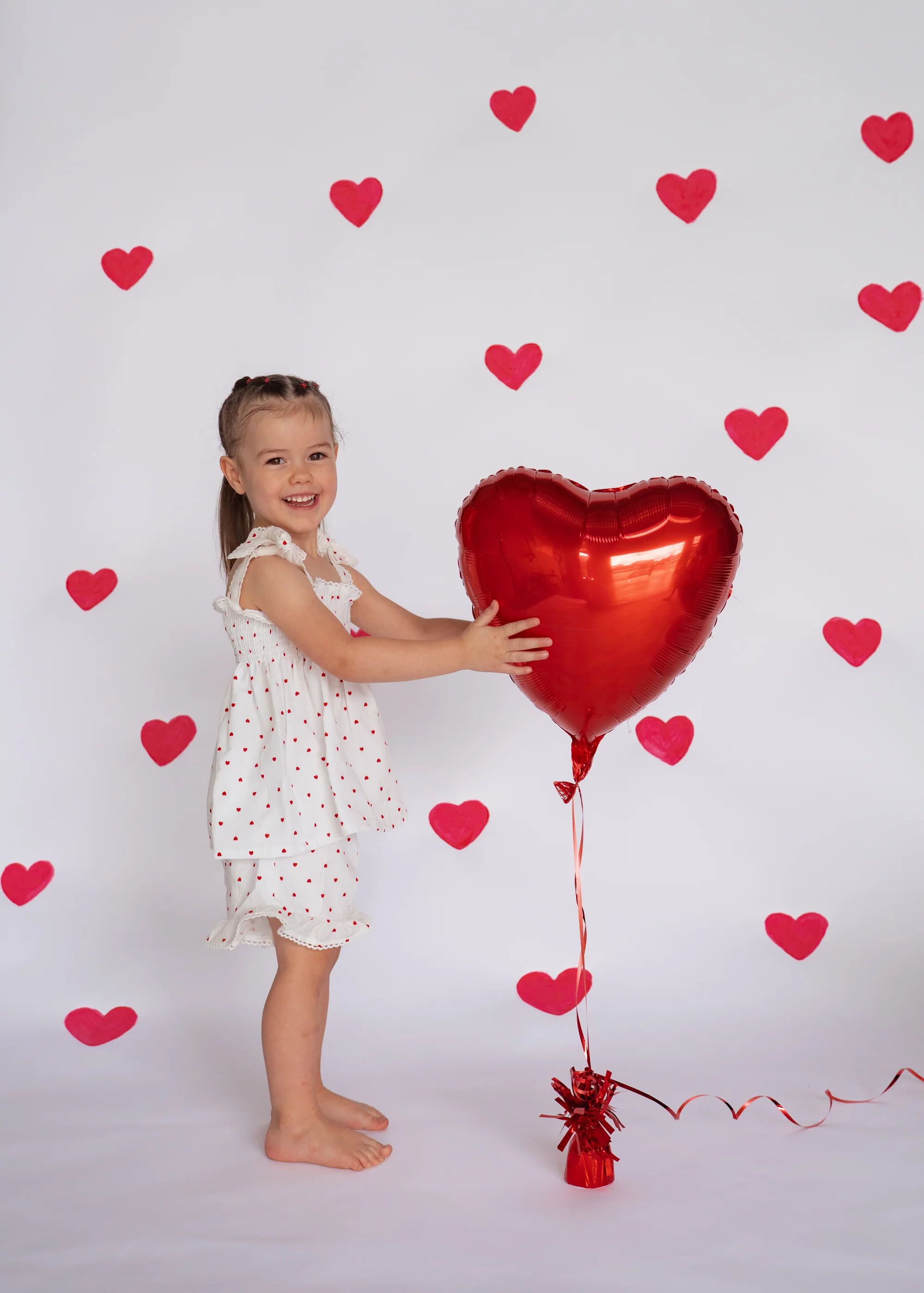 Short Set | Red Hearts Cotton - Image 3