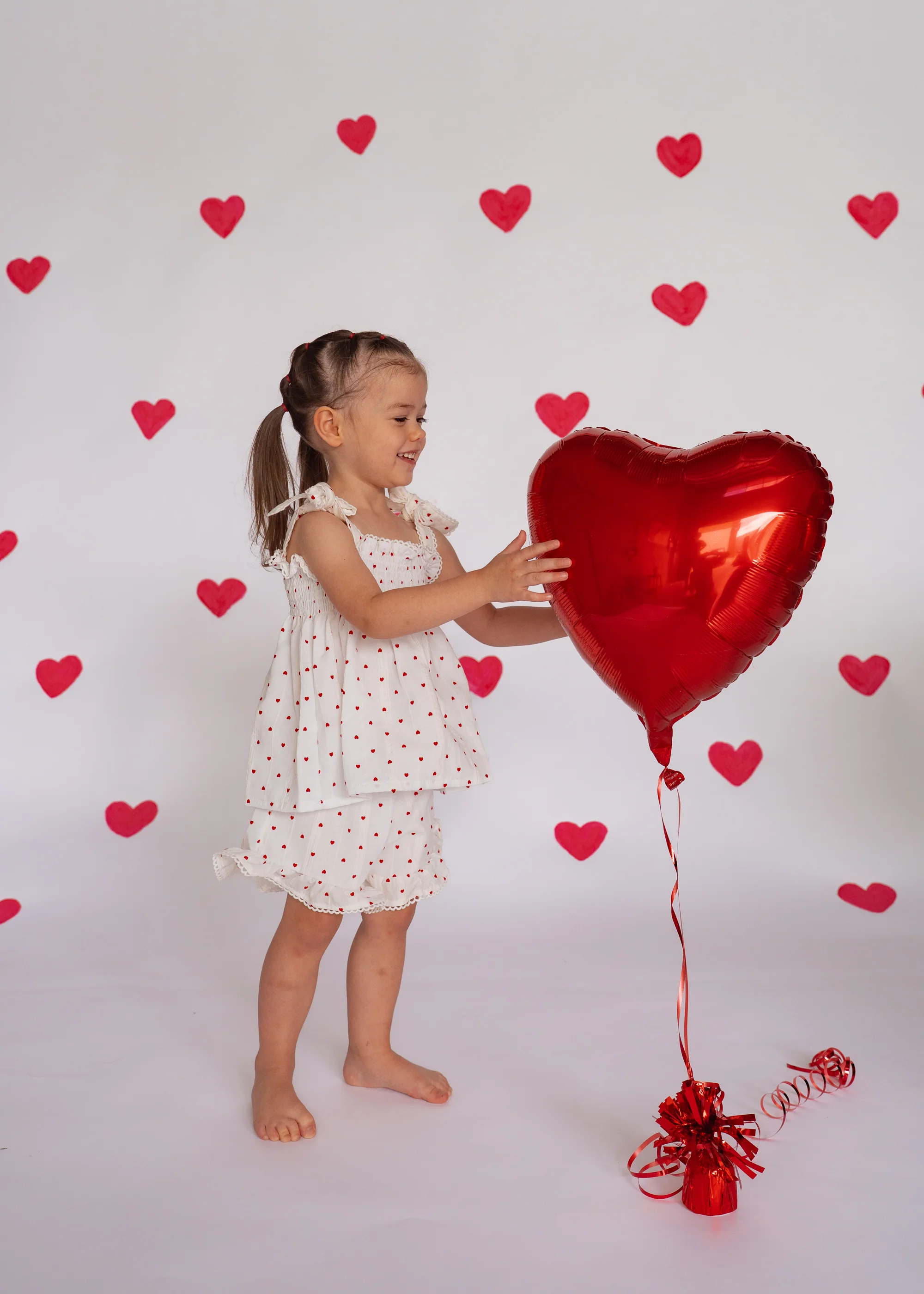 Short Set | Red Hearts Cotton - Image 4