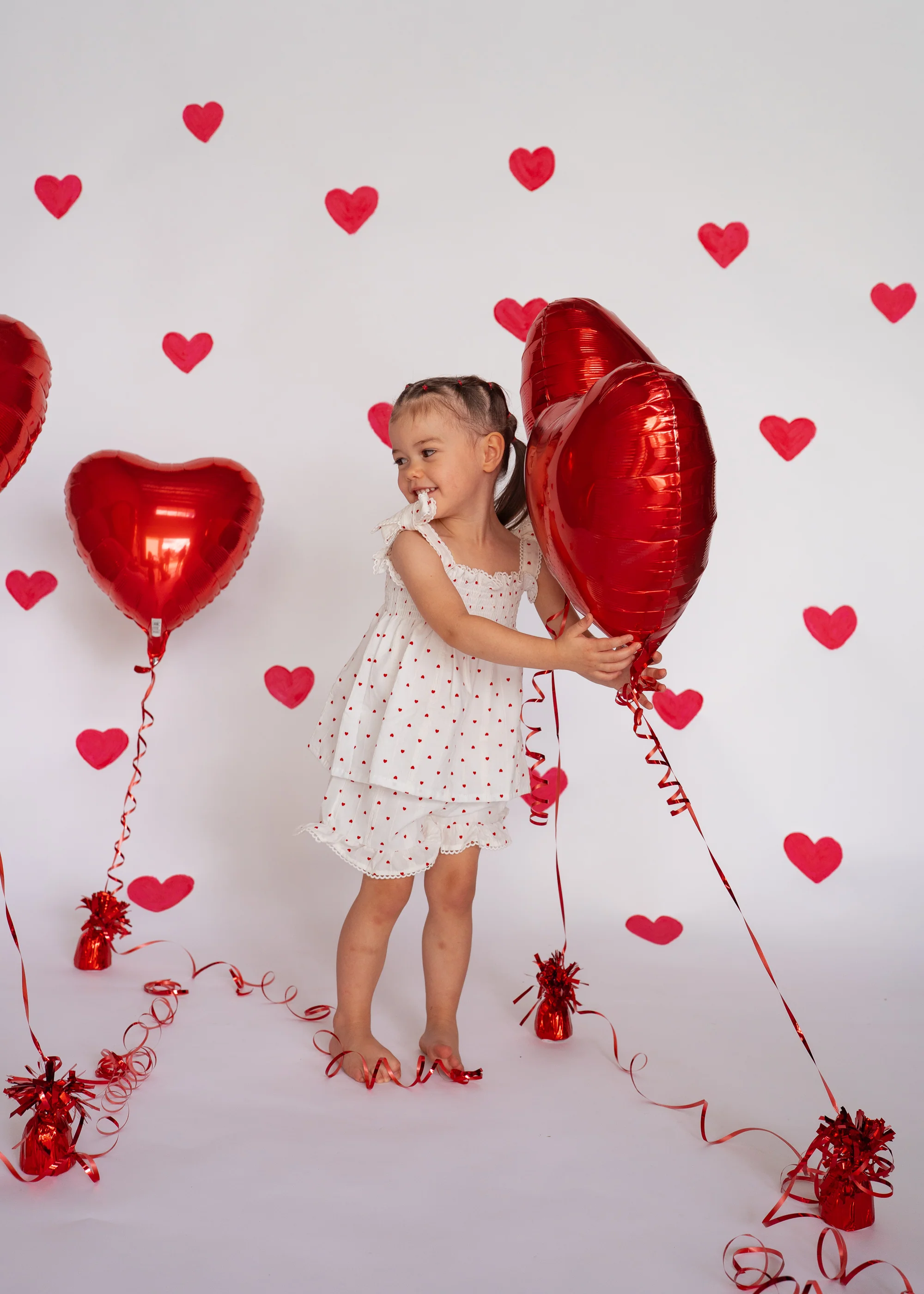 Short Set | Red Hearts Cotton - Image 8