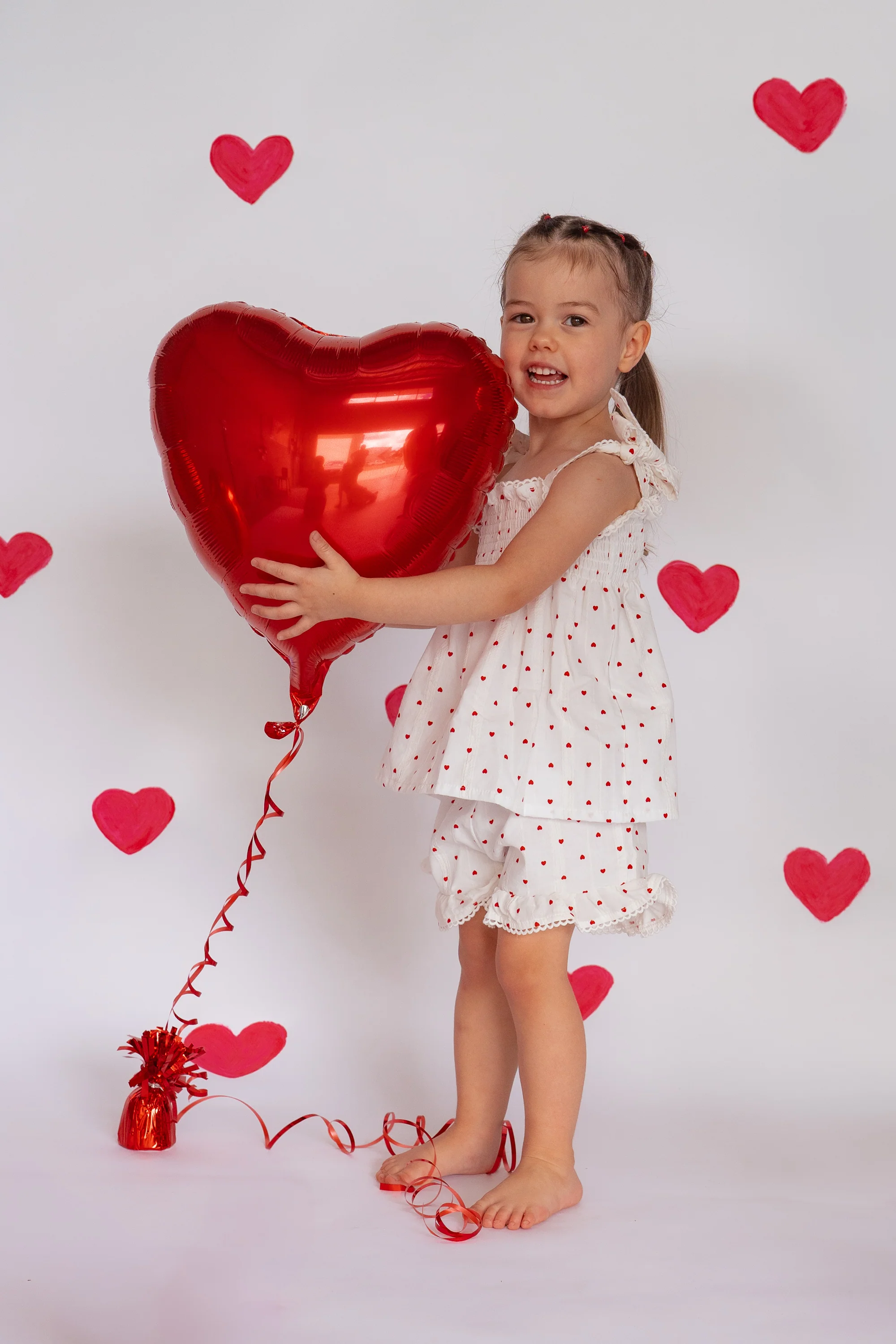 Short Set | Red Hearts Cotton - Image 9