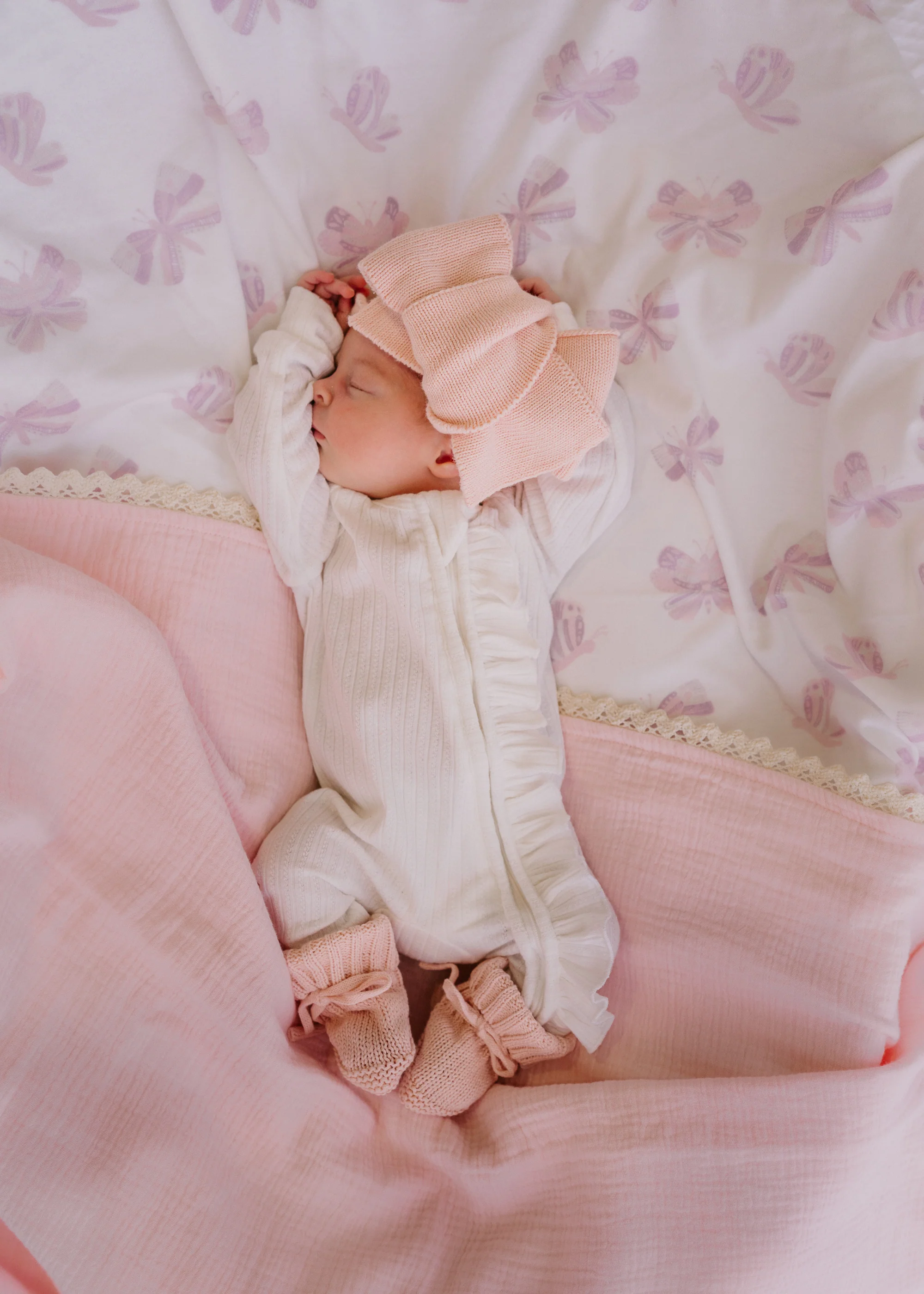 Swaddle Set | Lilac Butterflies - Image 5