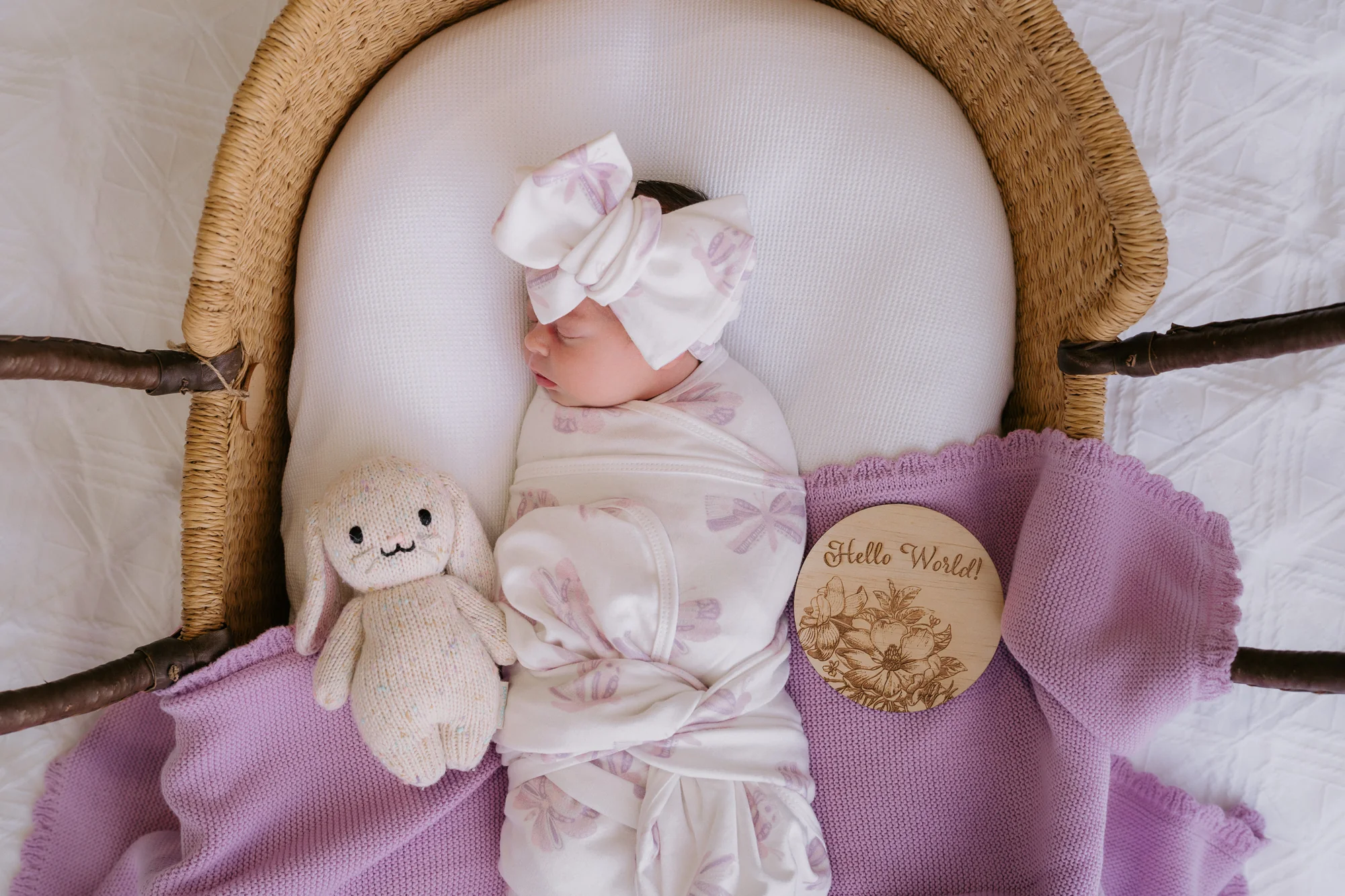 Swaddle Set | Lilac Butterflies - Image 7