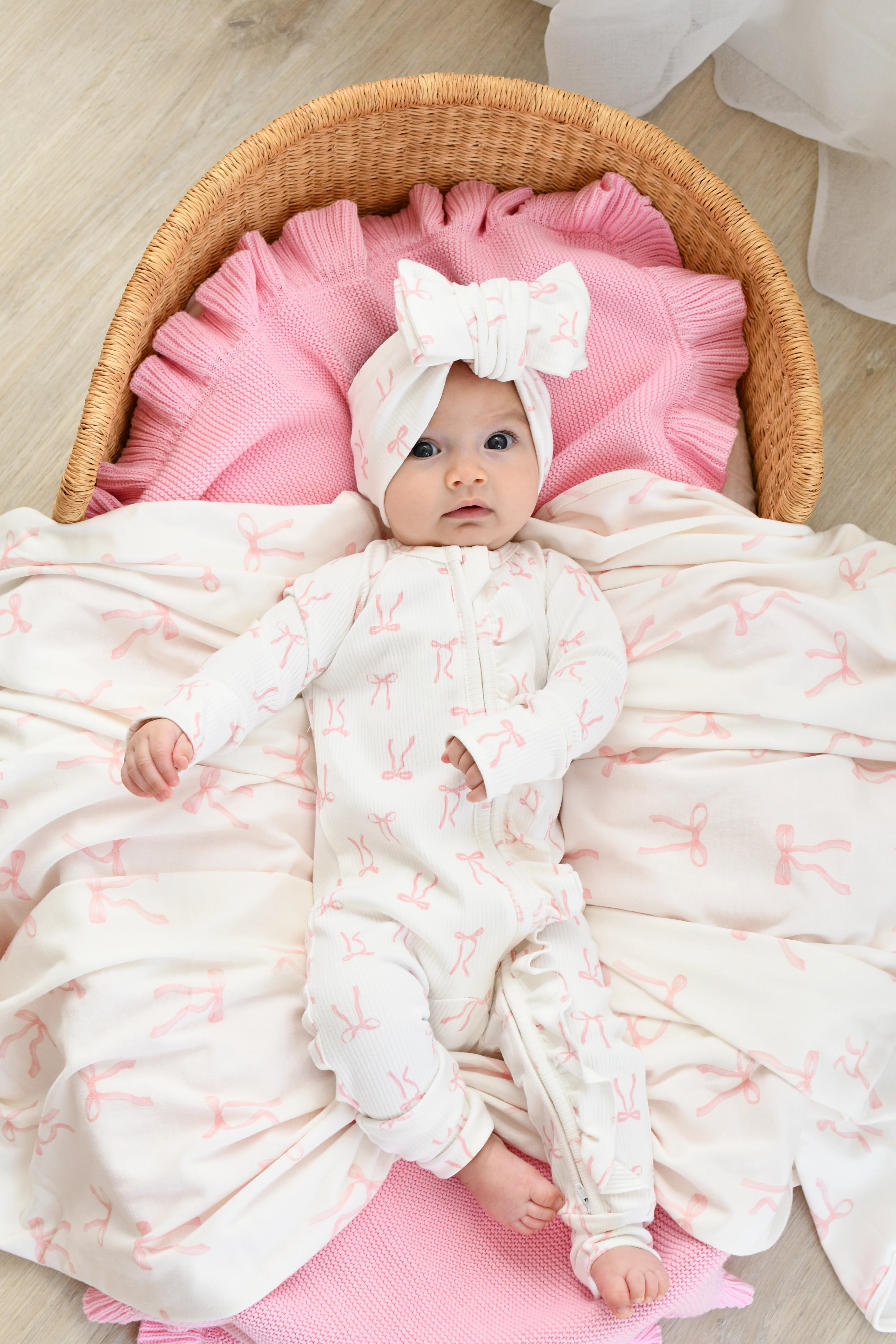 Swaddle Set | Pink Bows - Image 4